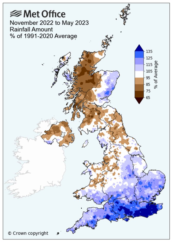 Met Office rain map November 22 - May 23