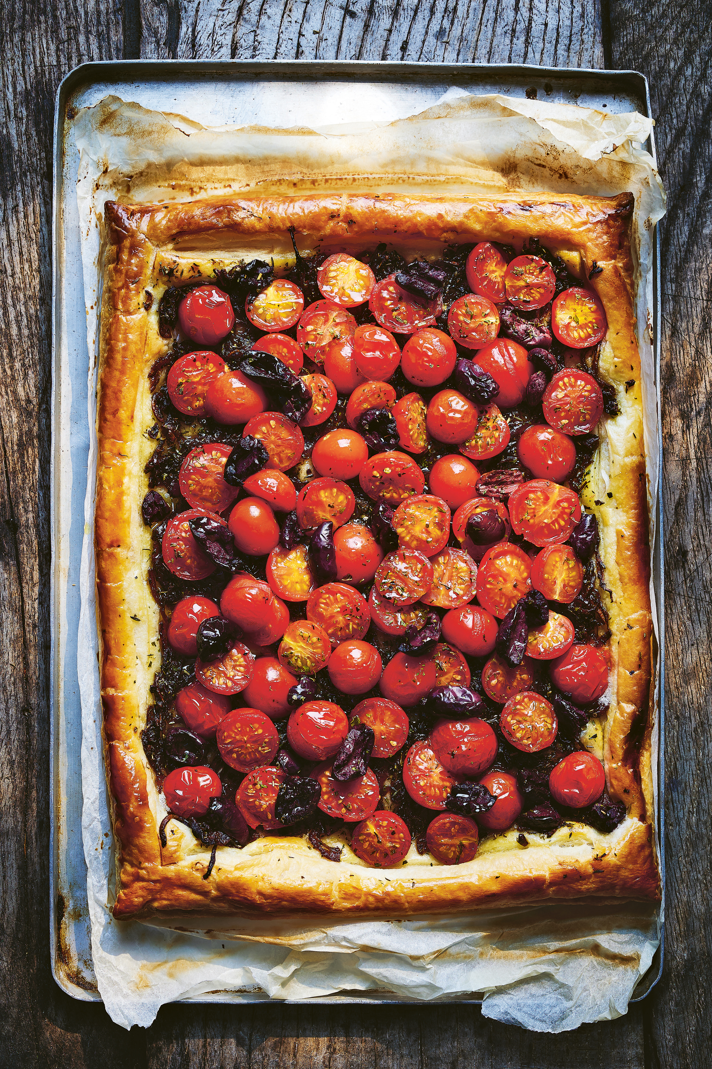 Tomato onion and herb tart from Spice Kitchen