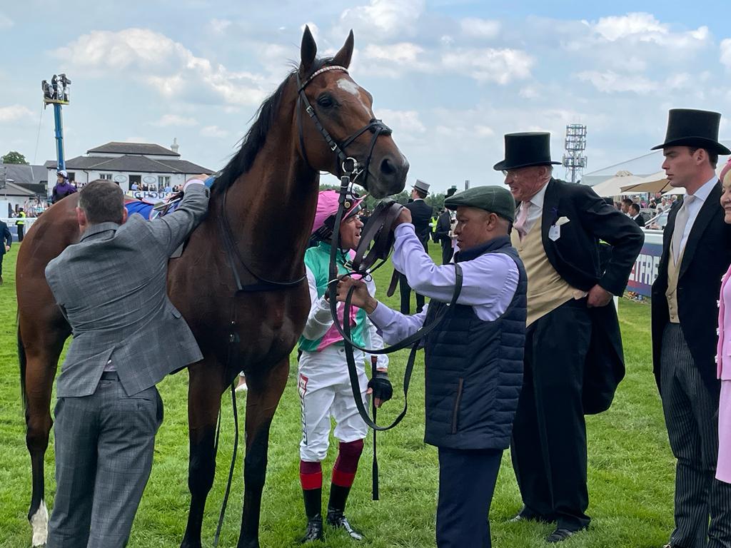 Frankie Dettori with Arrest after the Derby 