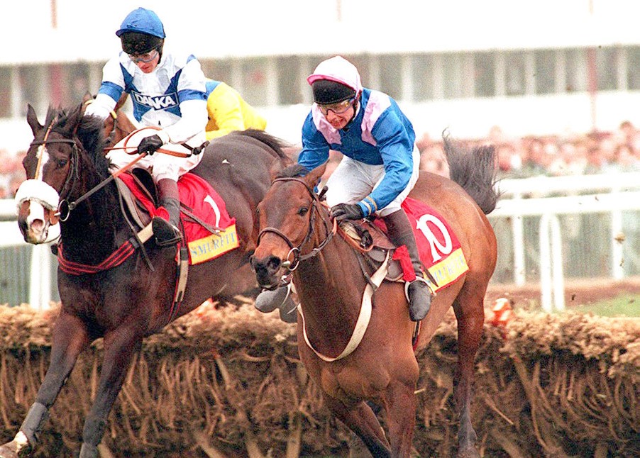 Large Action (right) finished second in the Champion Hurdle