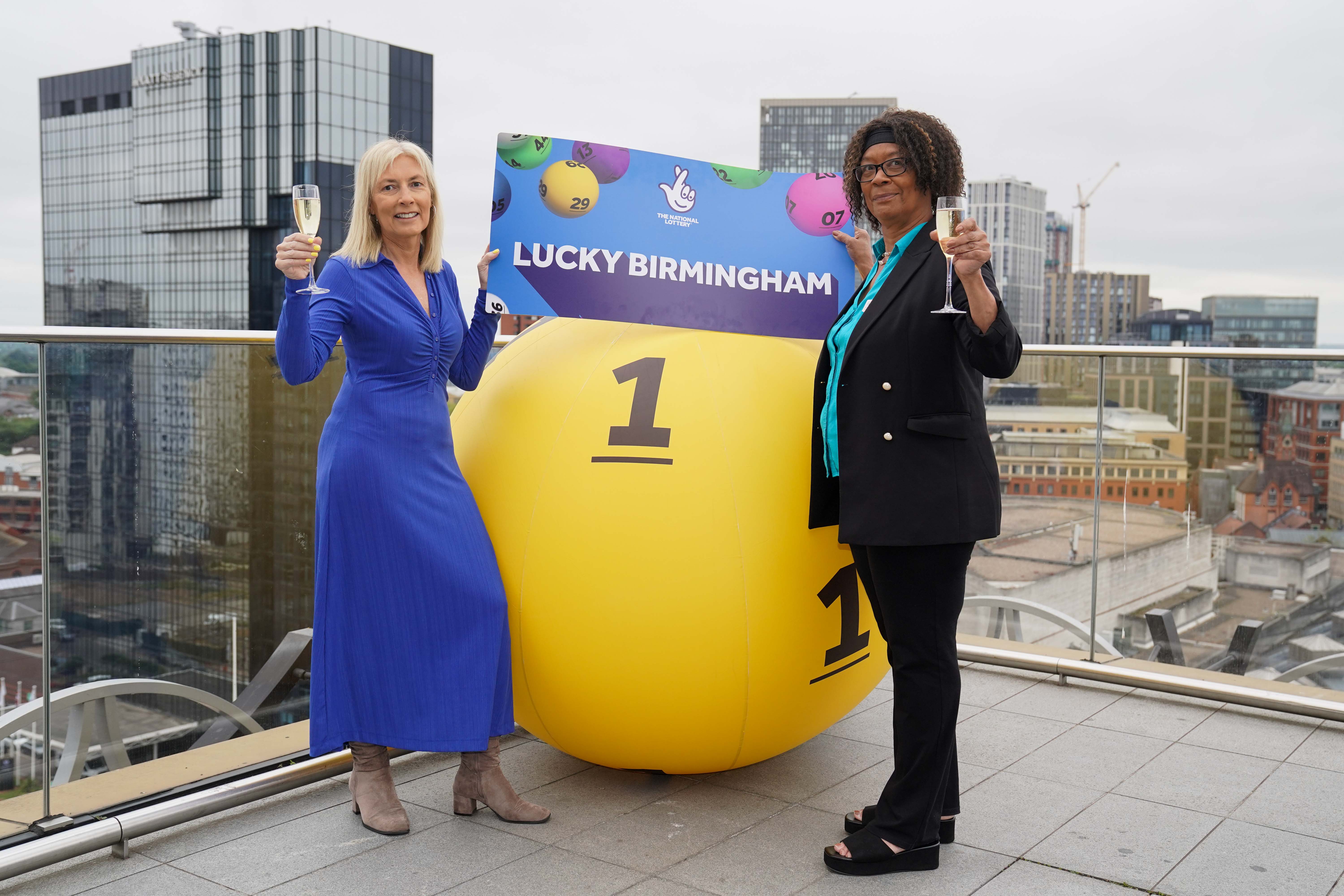 Birmingham-based Celeste Coles (right) won £3.6 million in The National Lottery in 2022 (Jacob King/PA)