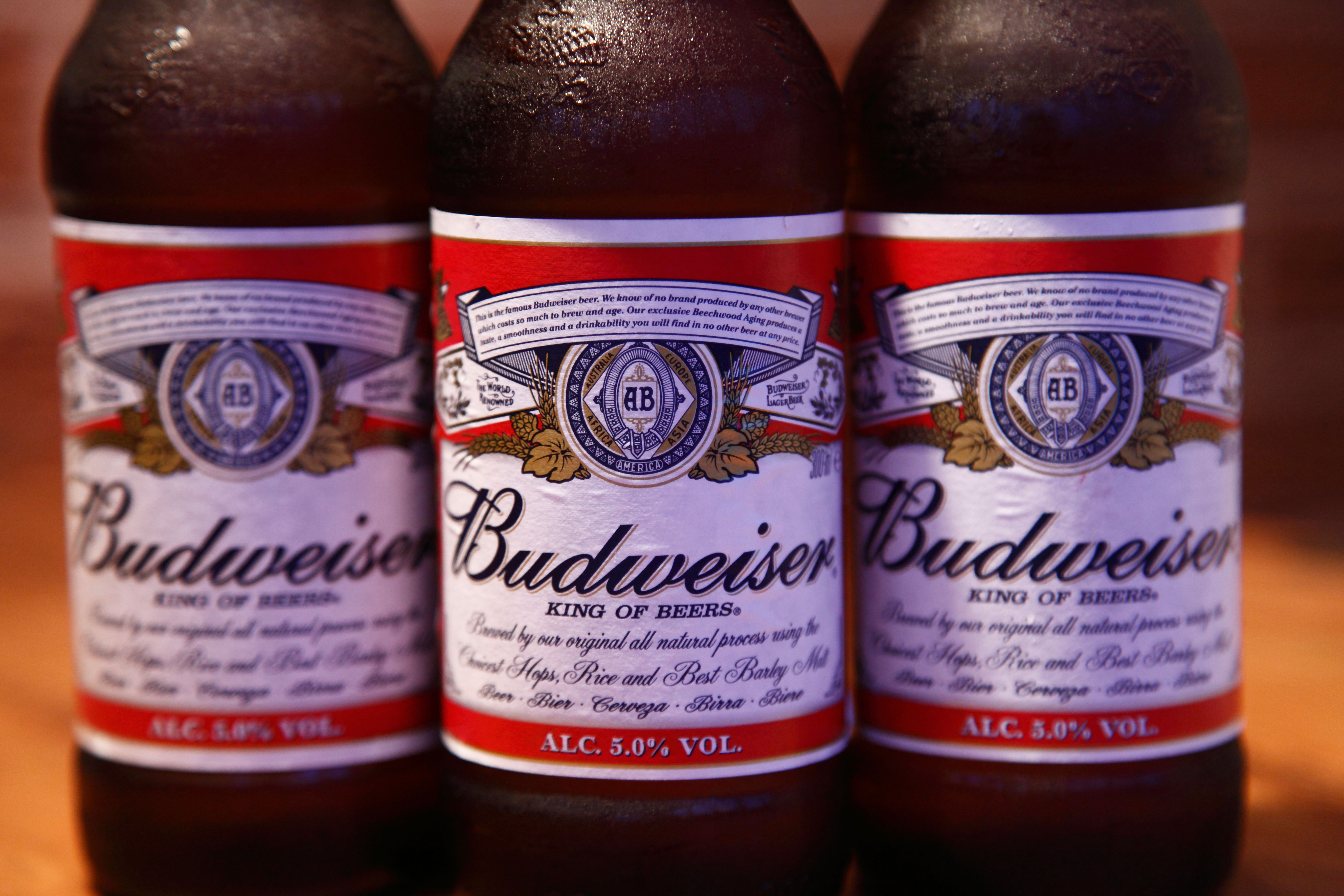 Budweiser beer bottles