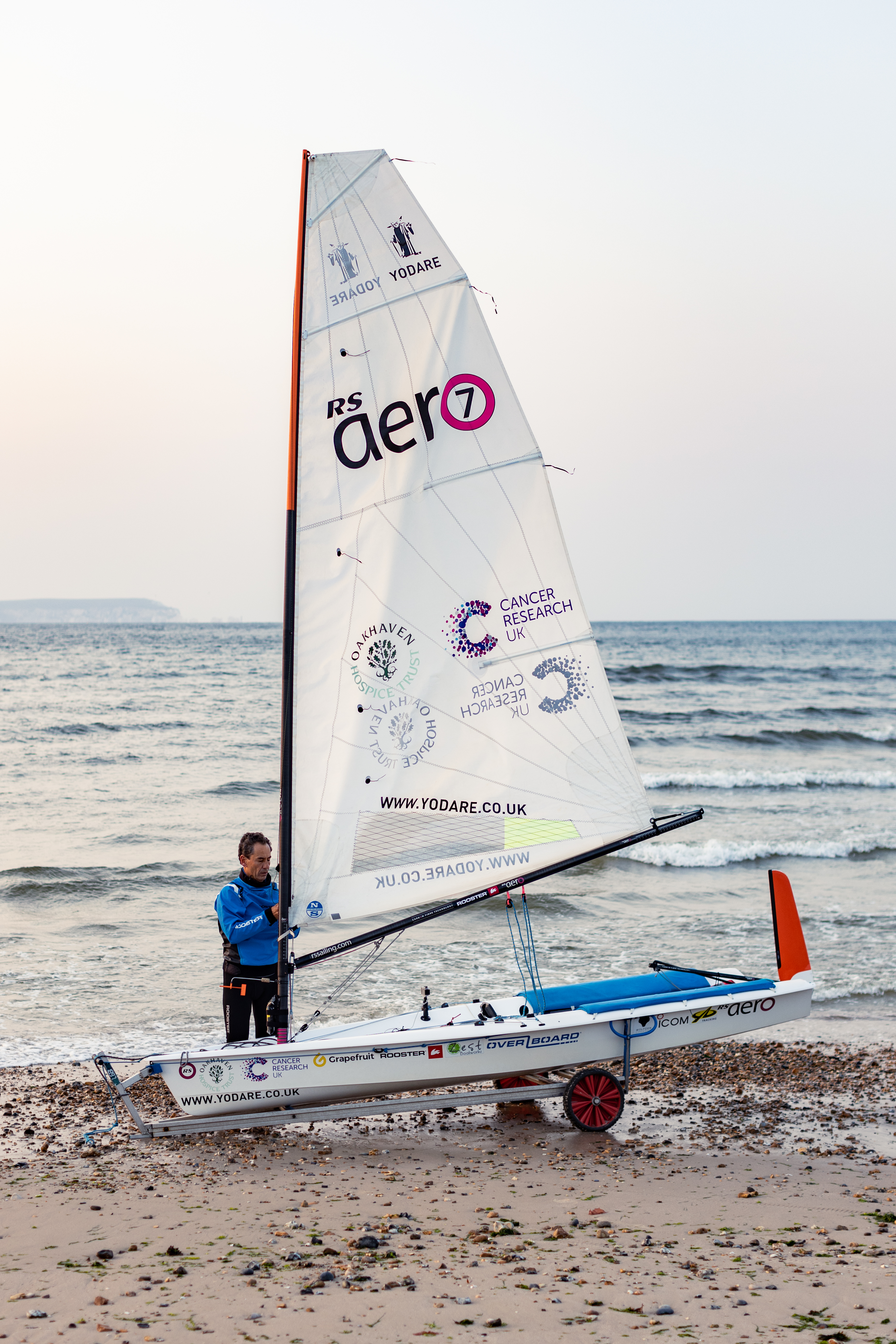 Ken Fowler with his dinghy