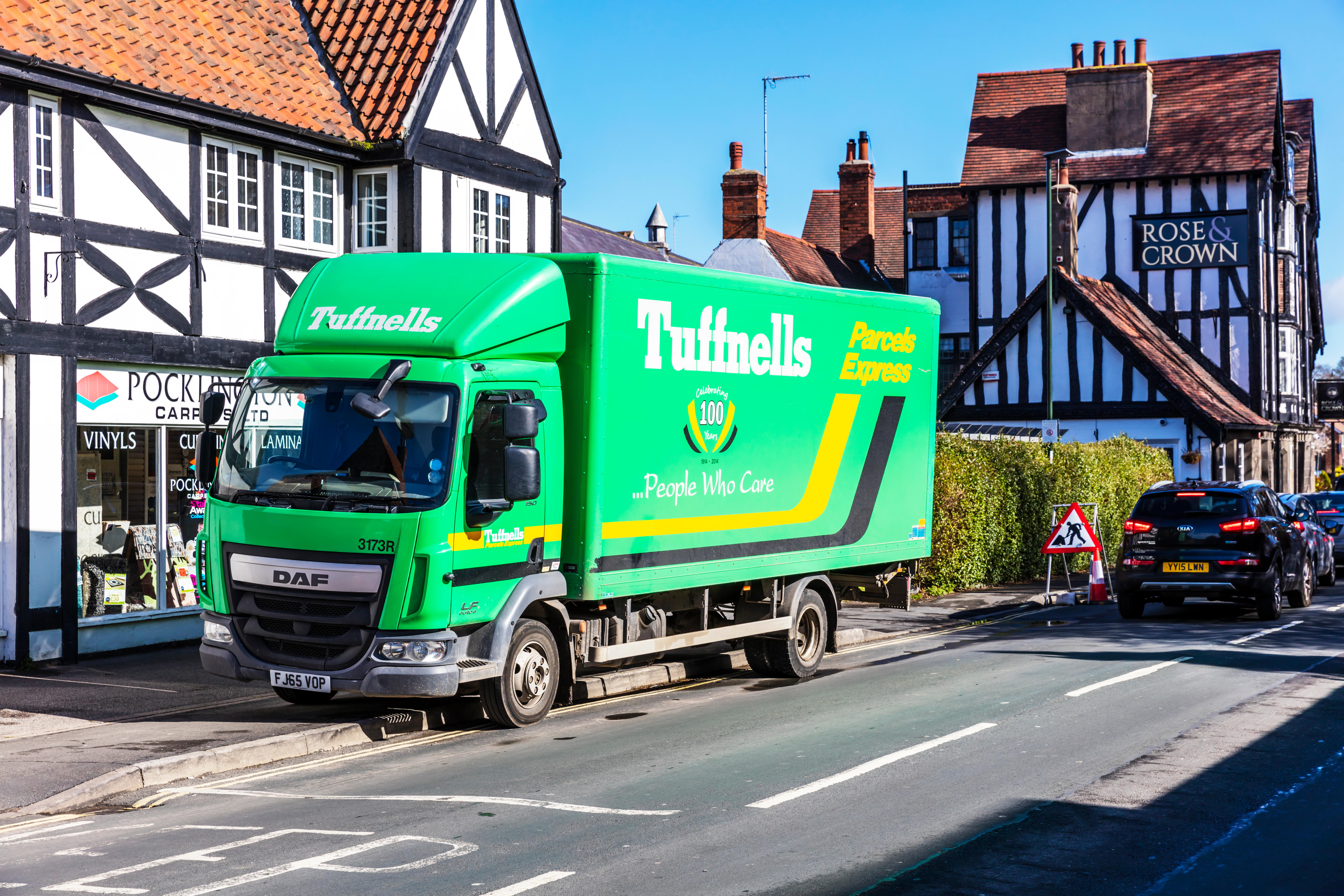A Tuffnells parcel delivery van