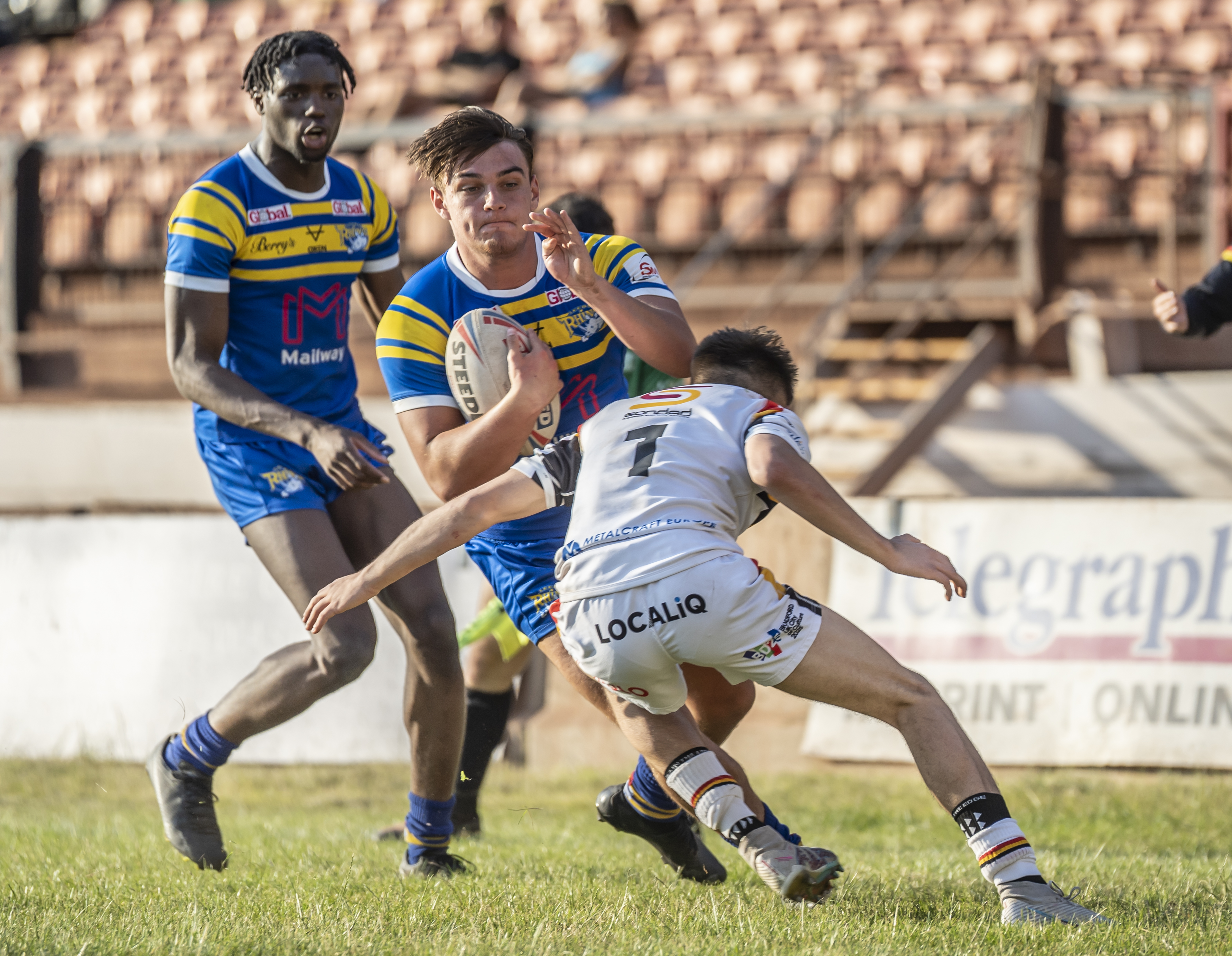 Harrison Gilmore is tackled