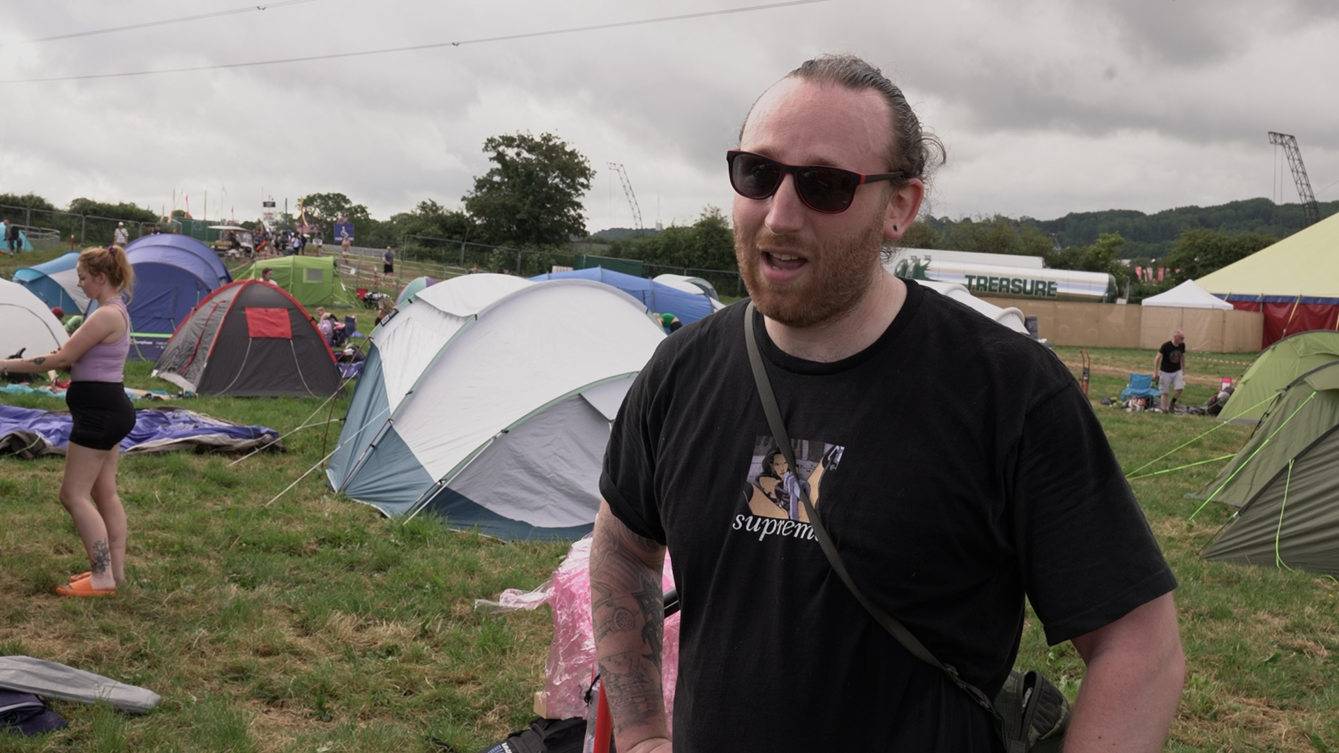 Seasoned Glastonbury attendee Dave Lowe advised other festivalgoers to drink 'plenty of water' and to 'look after each other'