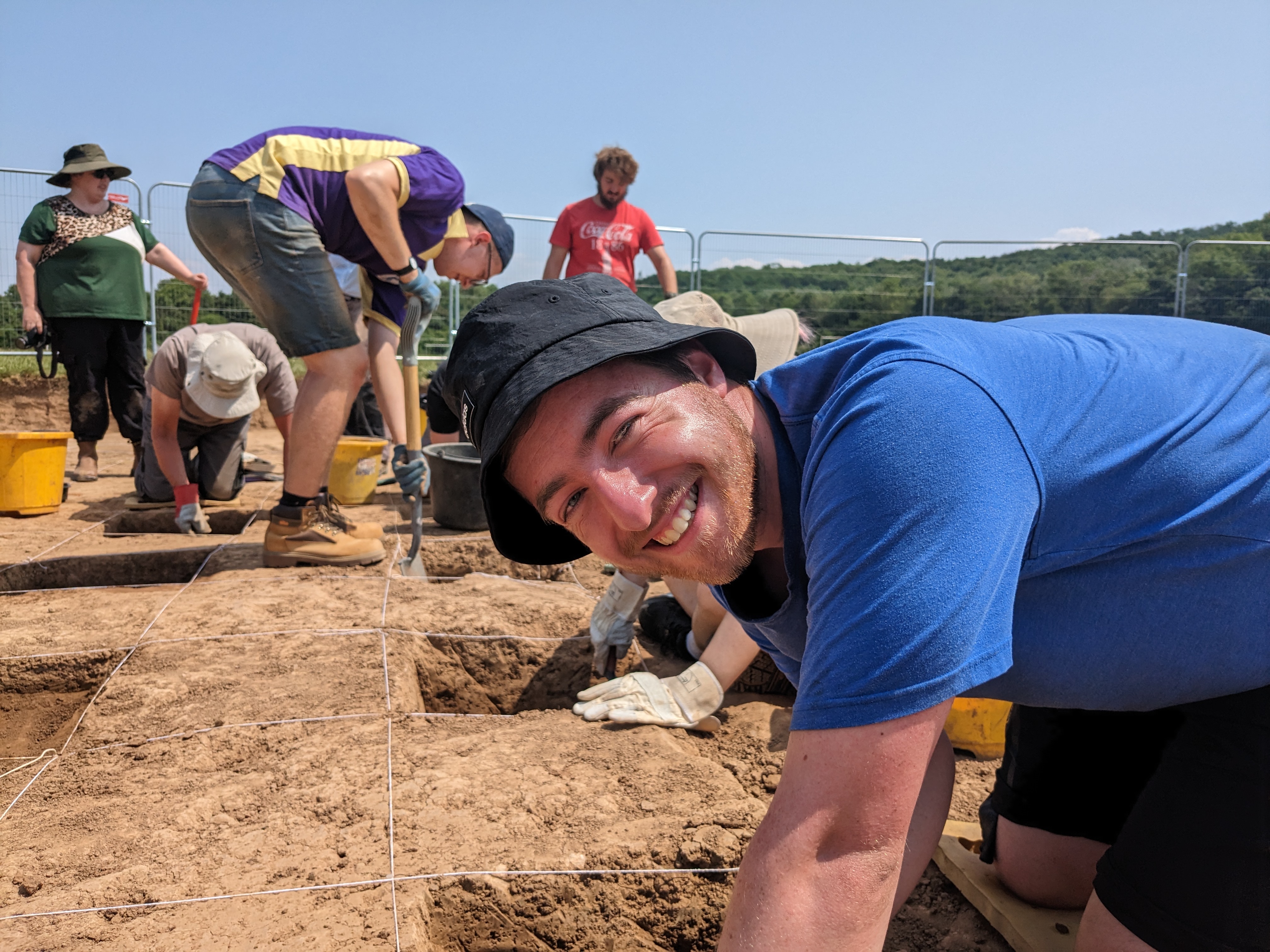 Around 100 volunteers and school pupils are taking park in the dig. (Oliver Davis)