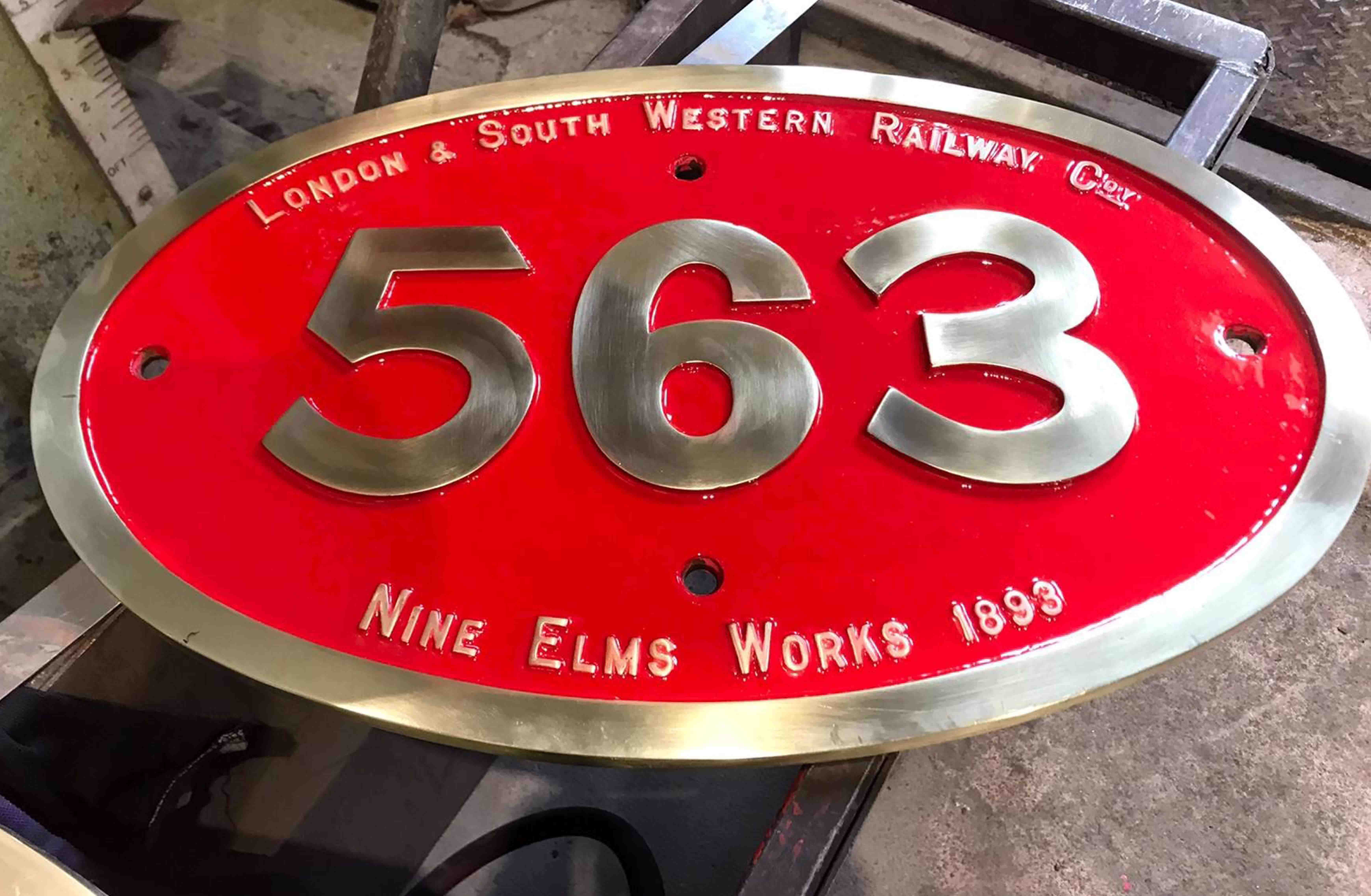 The boiler plate of the T3 No. 563 engine