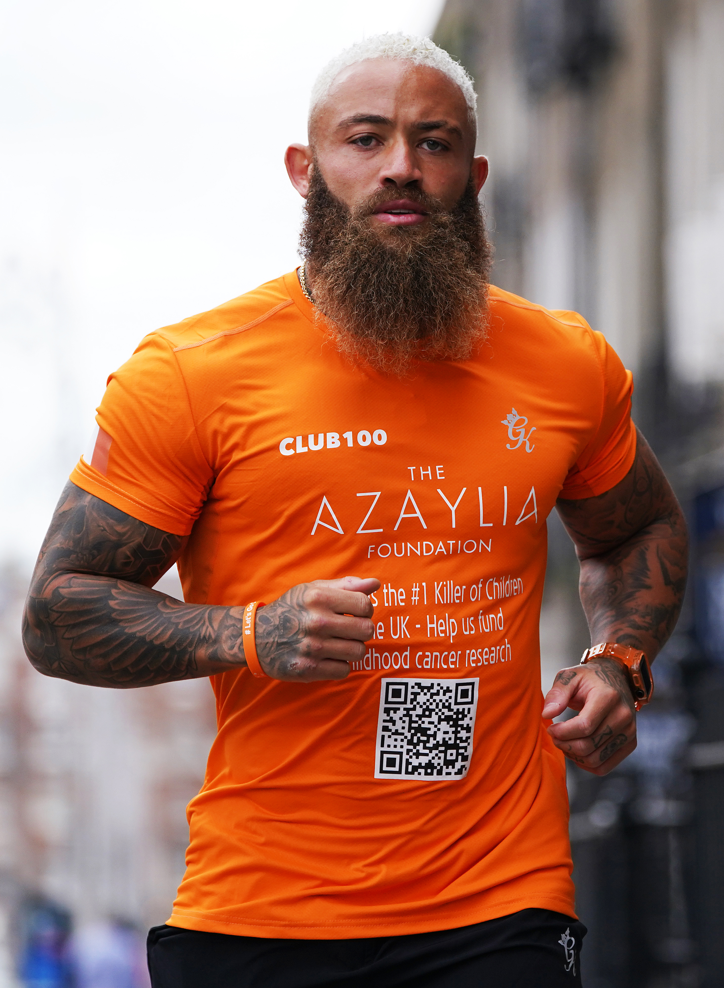 Ashley Cain running (Brian Lawless/PA)