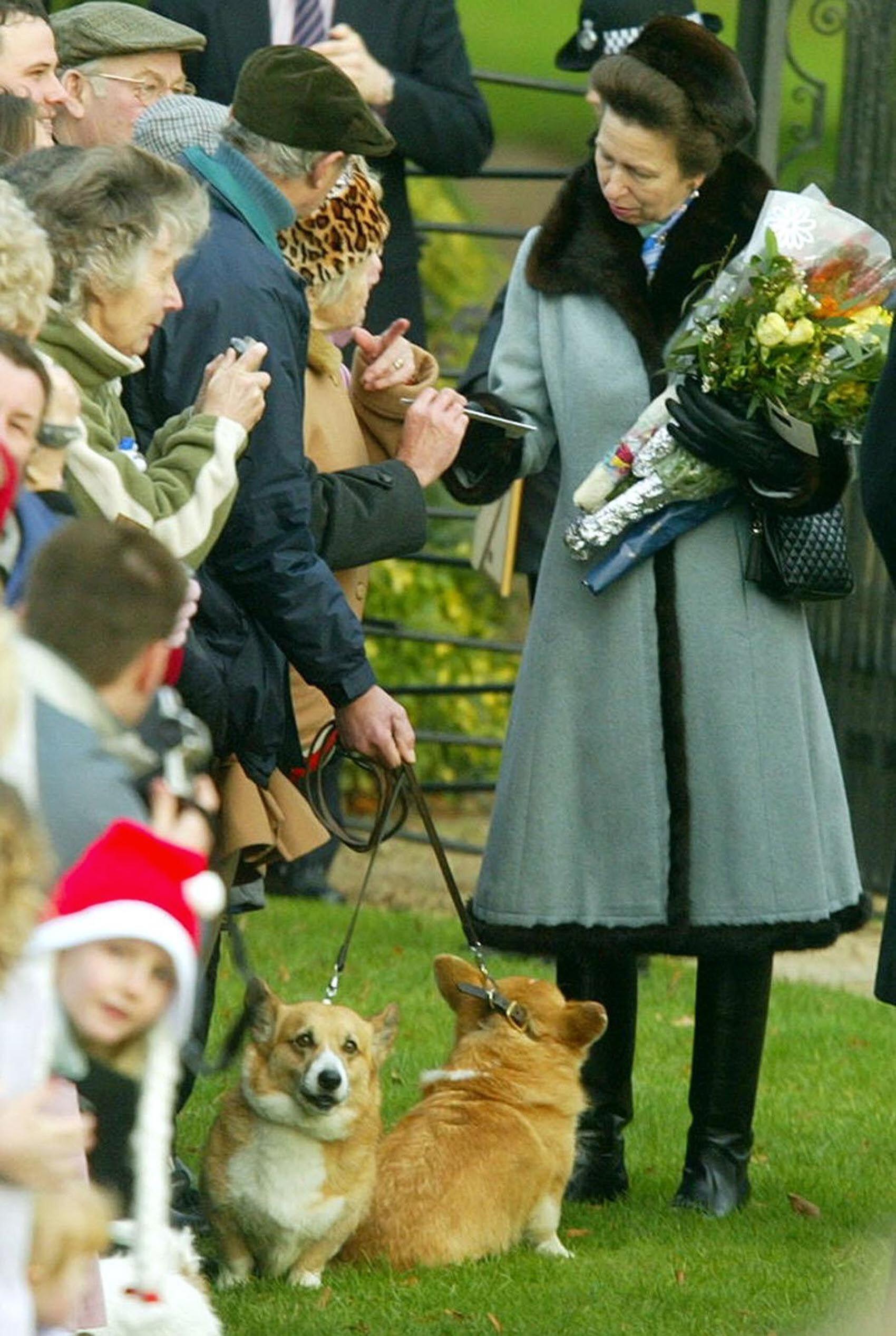 Princess Anne after Christmas Day service