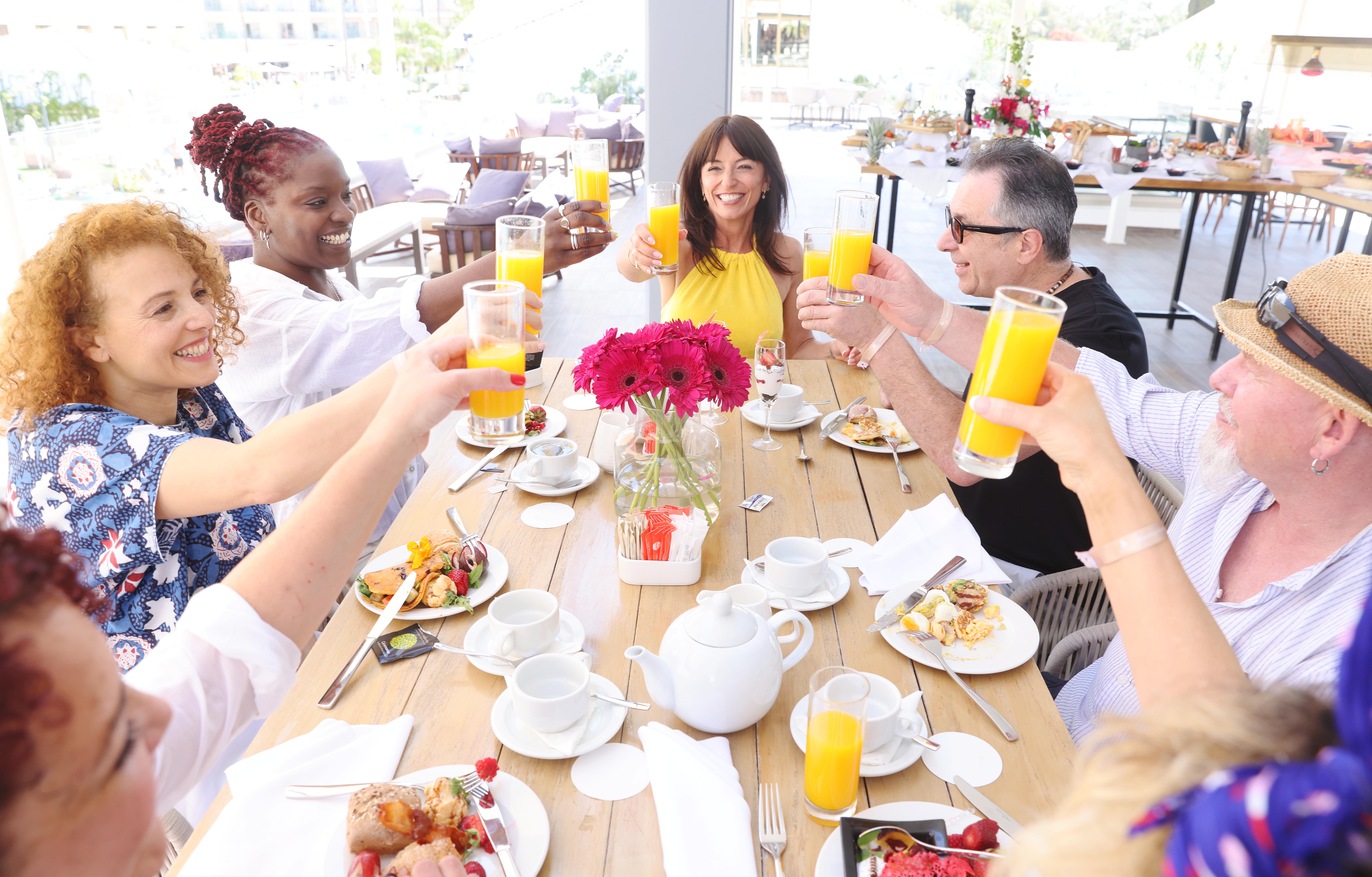Davina McCall with case studies on TUI BLUE holiday in Cyprus