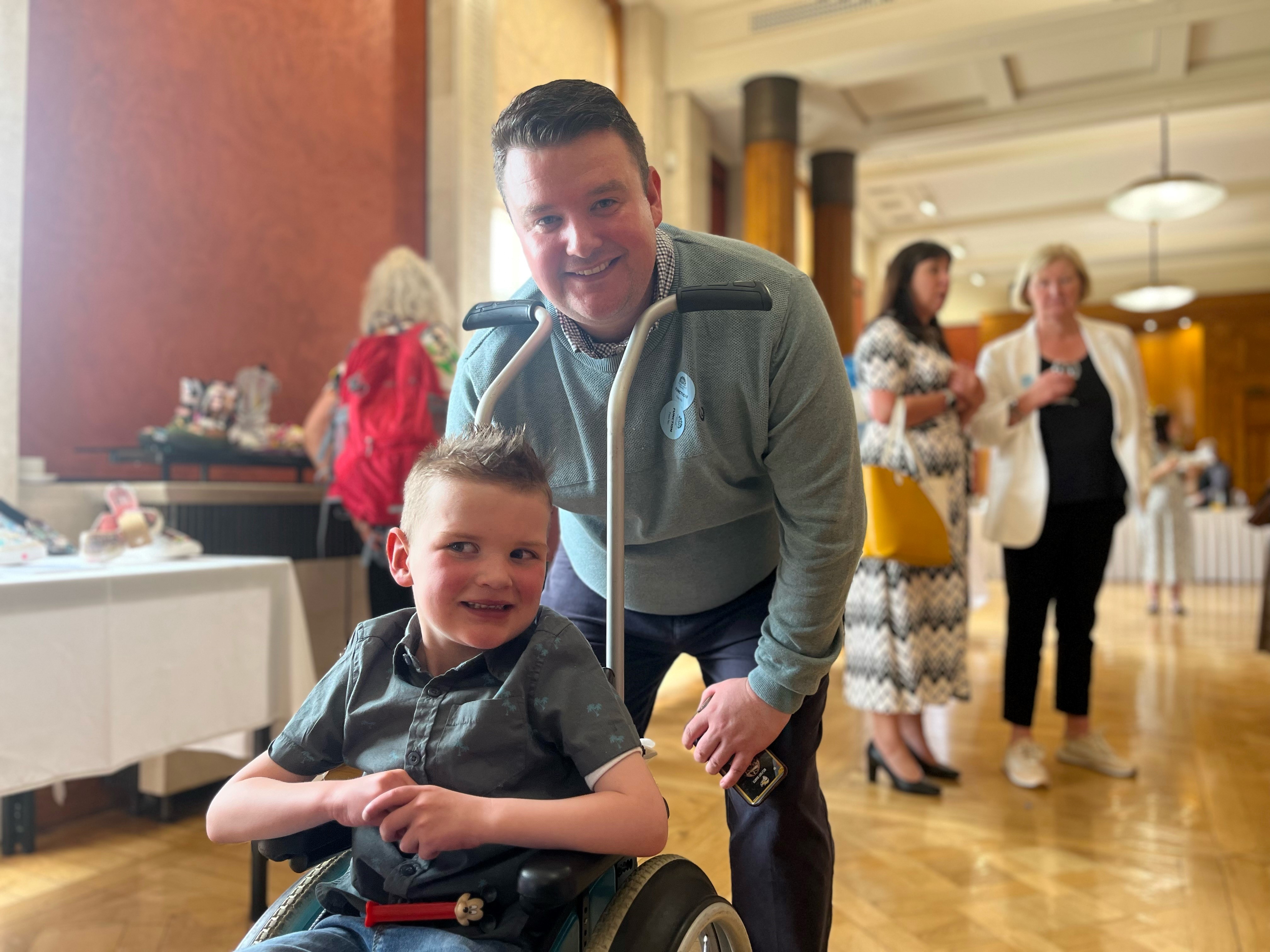 Daithi Mac Gabhann with his father Mairtin