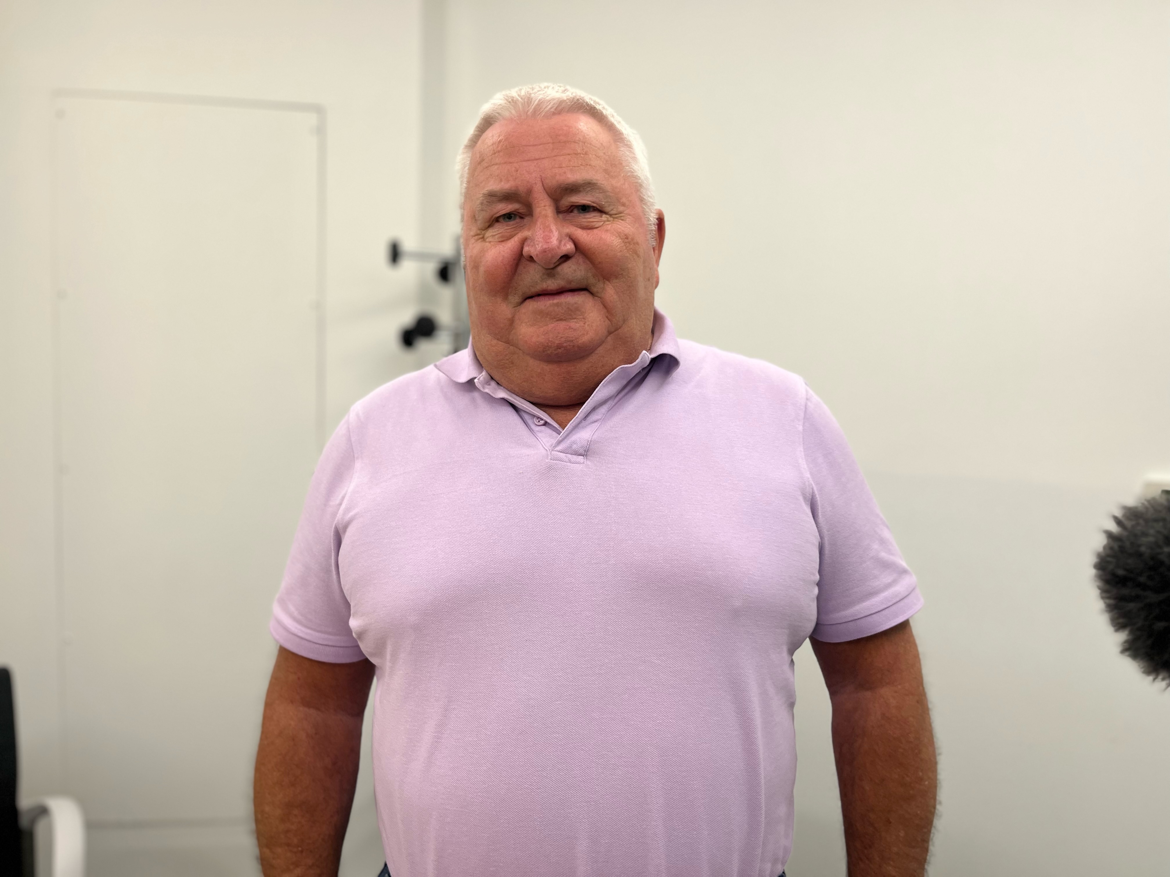 Eddie Hughes, a member of the Northern Ireland COVID-19 Bereaved Families for Justice group, who lost his wife Patricia during the pandemic. (Claudia Savage/PA)