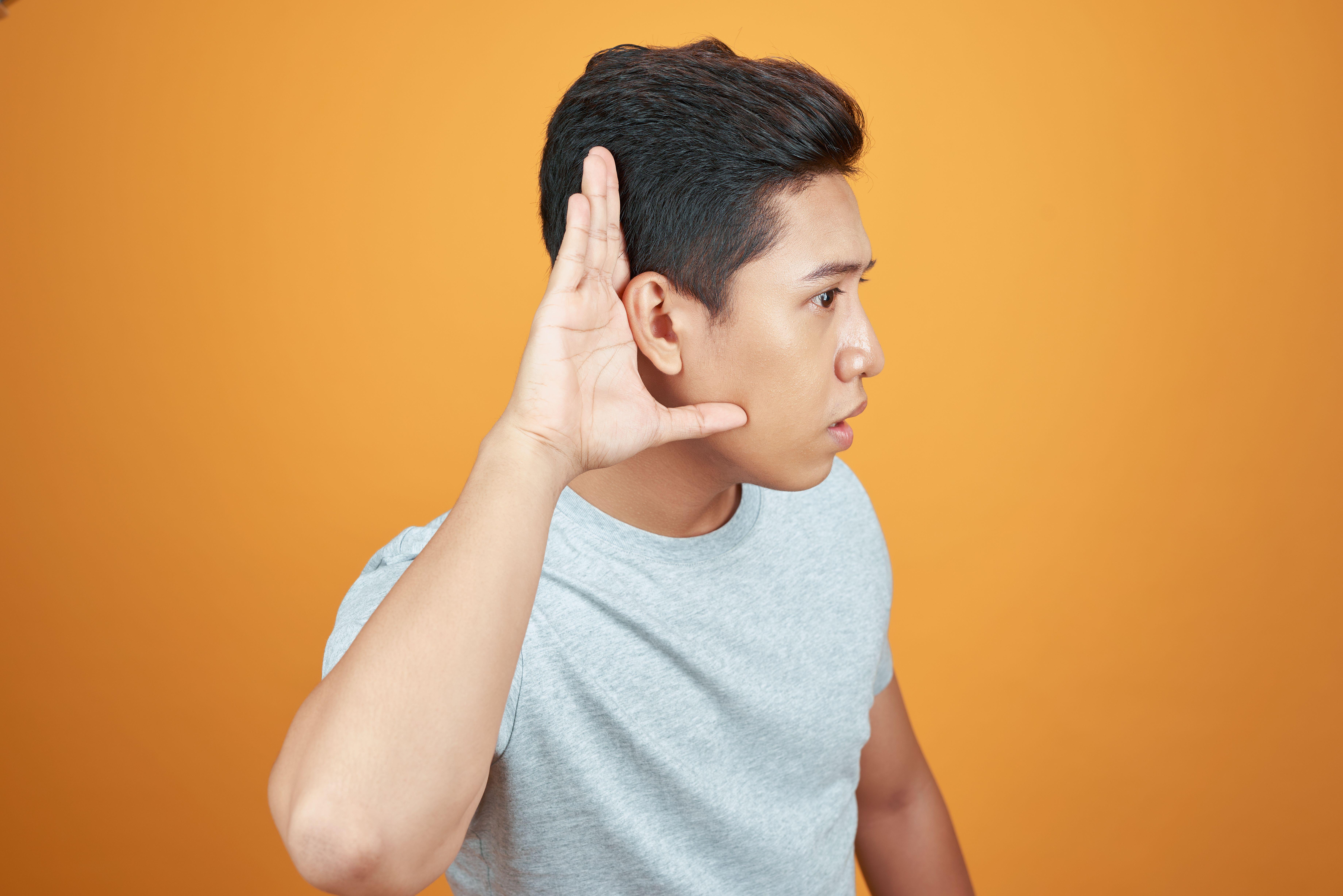 Man listening to hear