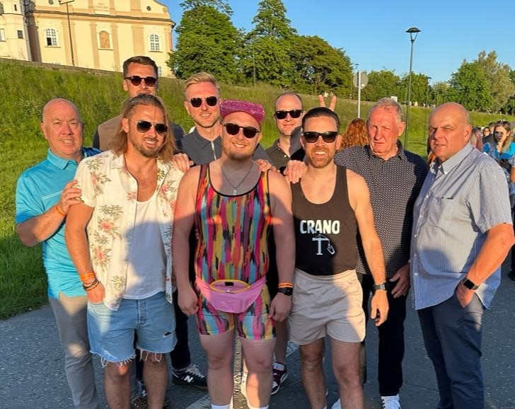 James Crane on the stag do
