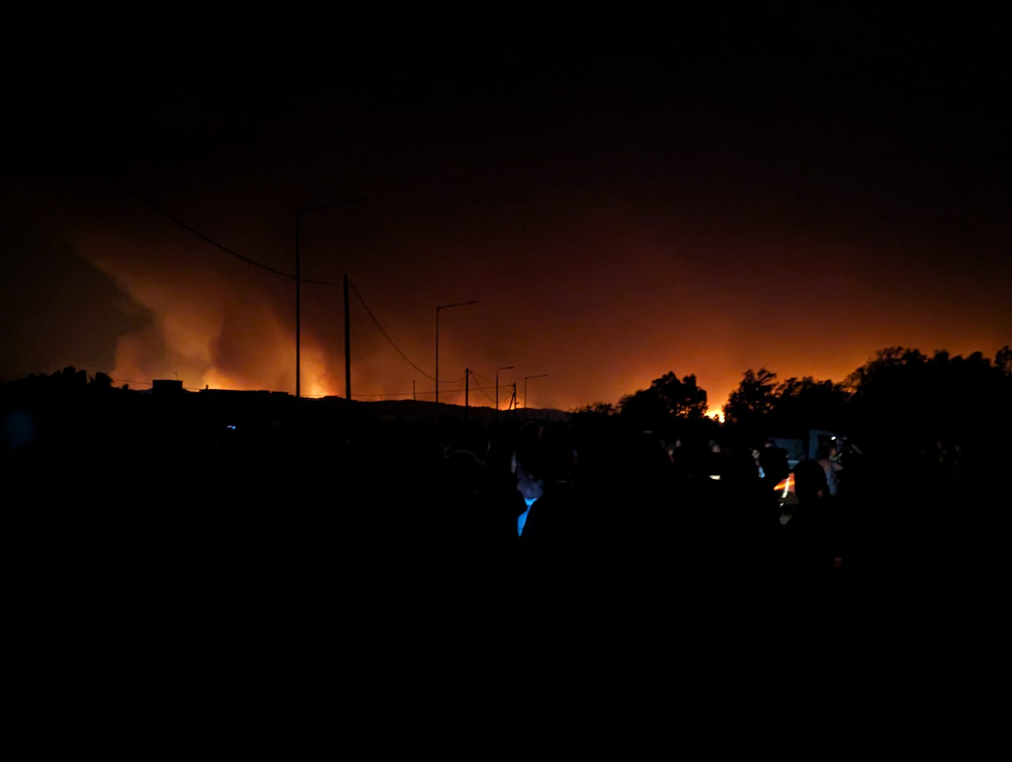 Photo taken by Conor Cullen as he and his family were forced to evacuate the Greek island of Rhodes due to wildfire. (Handout/ Conor Cullen)