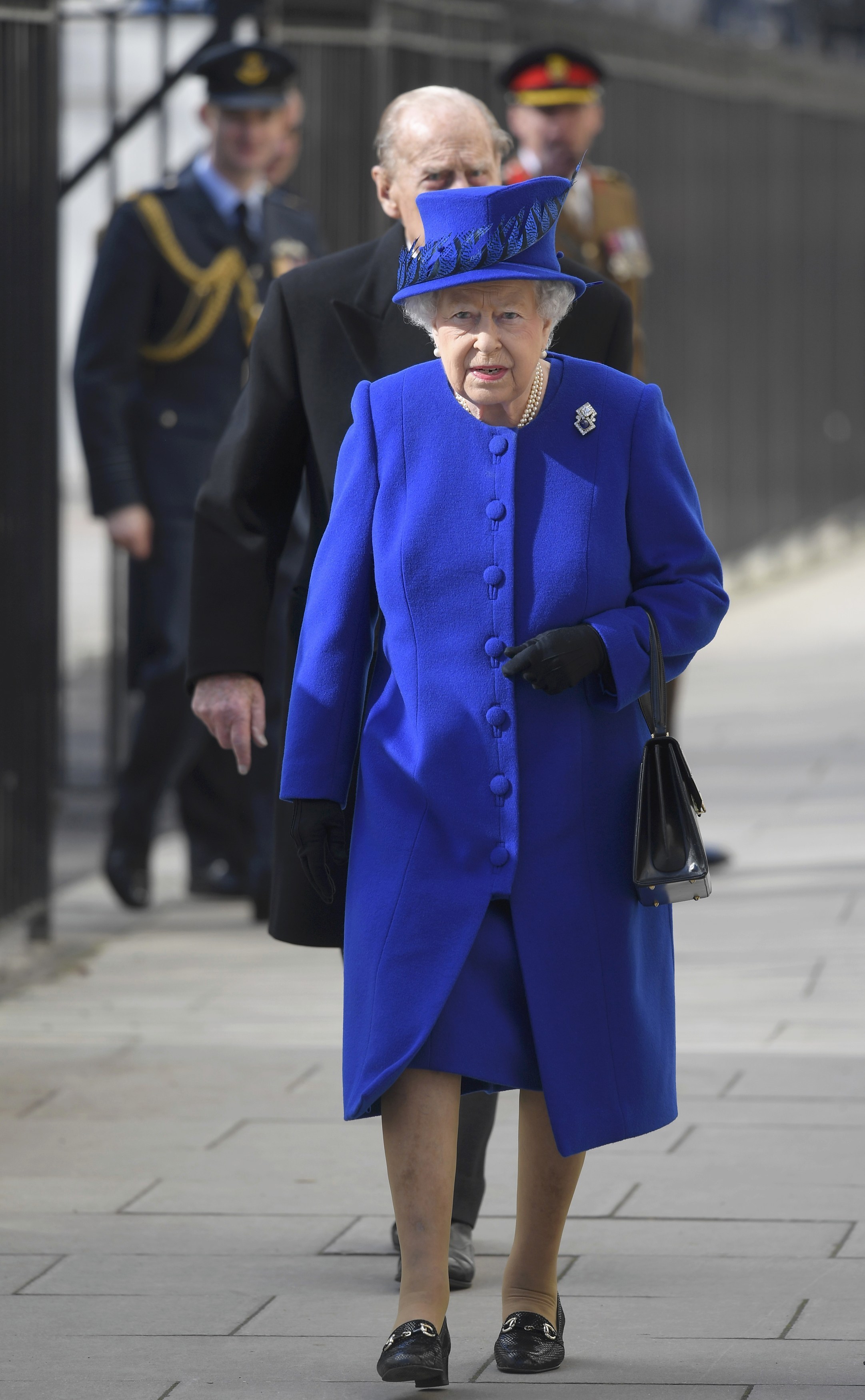 Queen Elizabeth II at the unveiling of a new Iraq and Afghanistan memorial