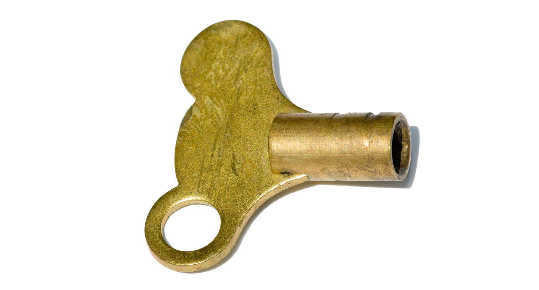 Brass radiator bleed key