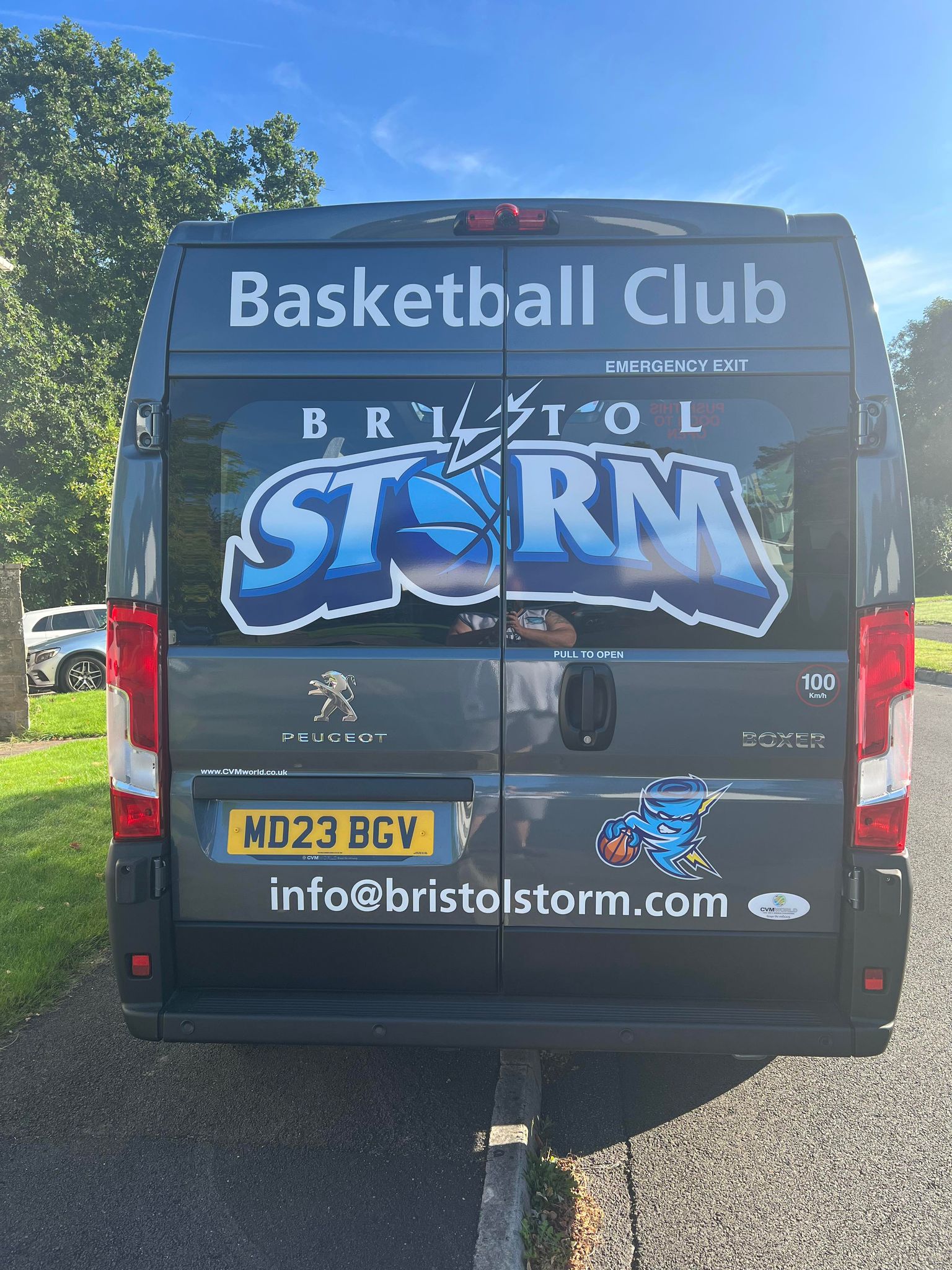 Bristol Storm basketball club minibus