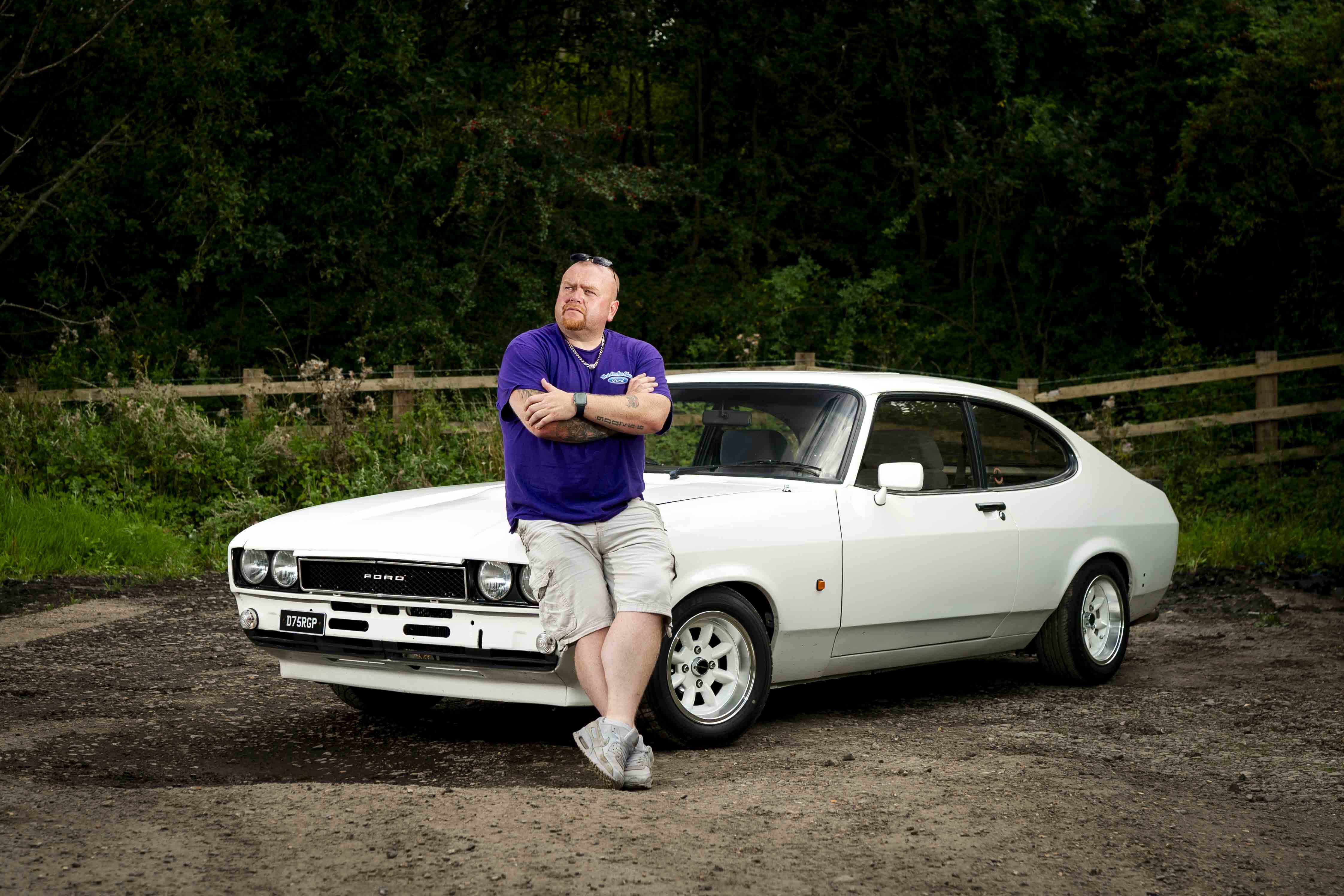 Jay McDonald with his 1986 Mark 3 Ford Capri. 