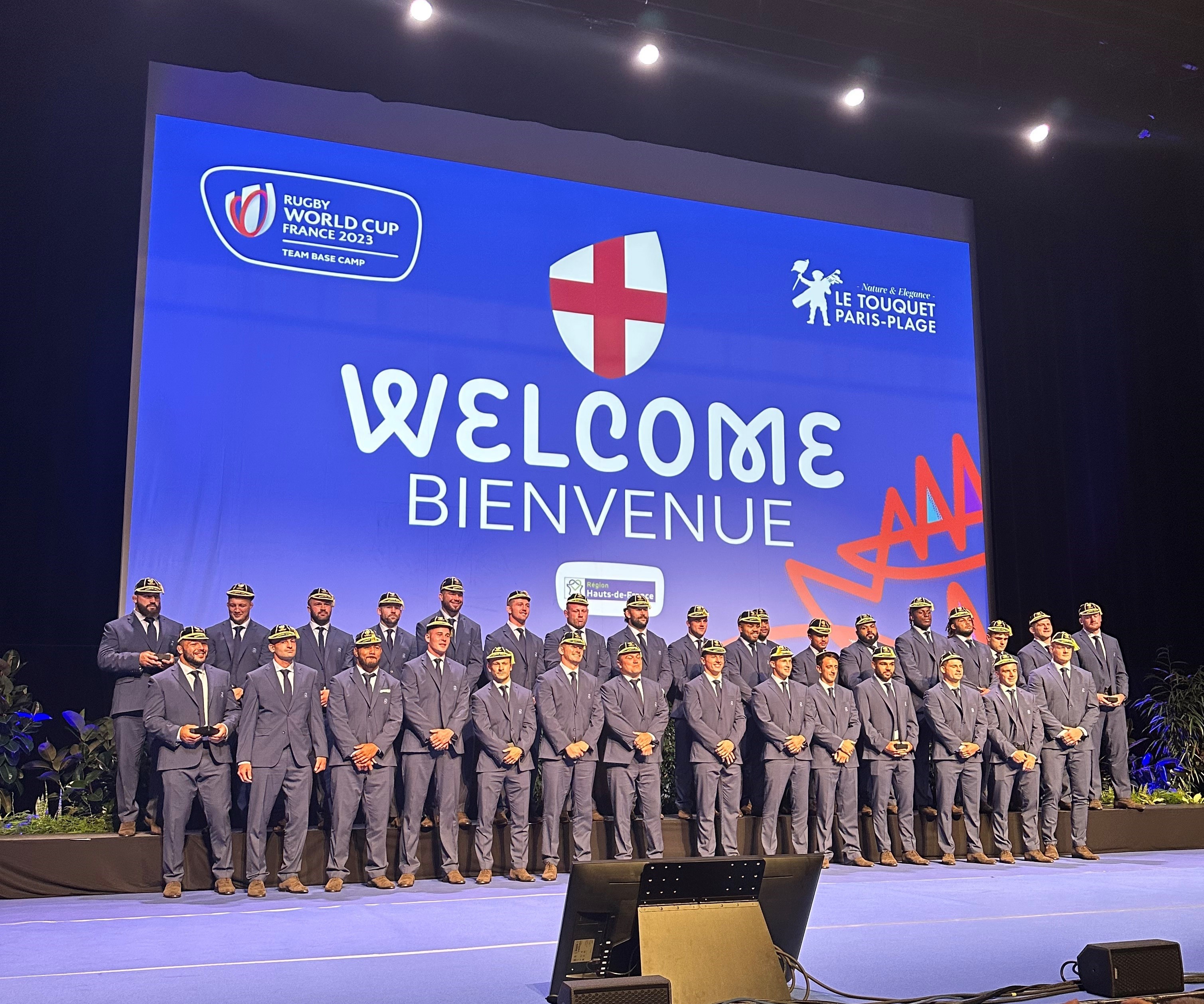 England receive their World Cup caps in Le Touquet