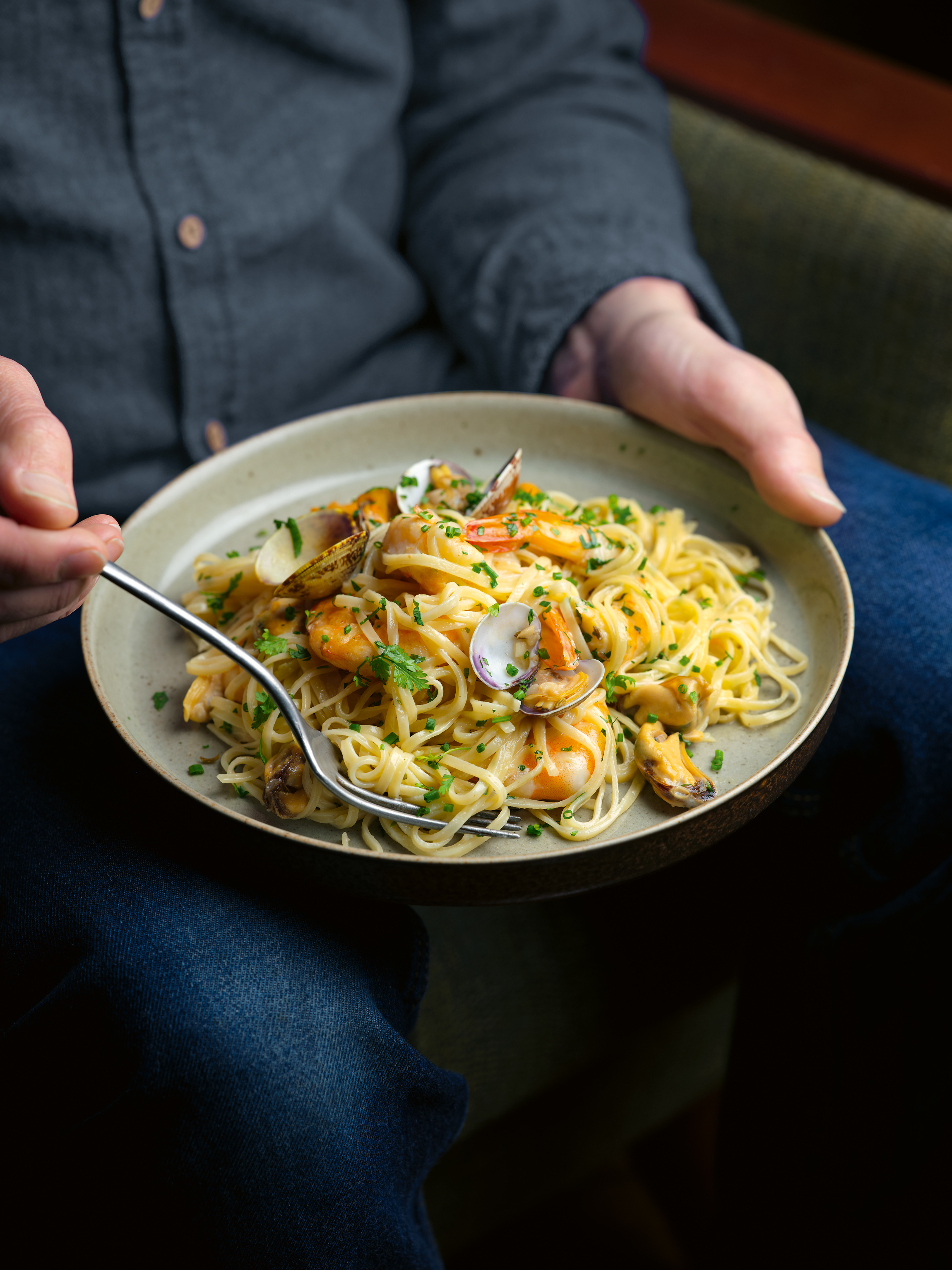 Tagliolini with seafood from Michel Roux At Home