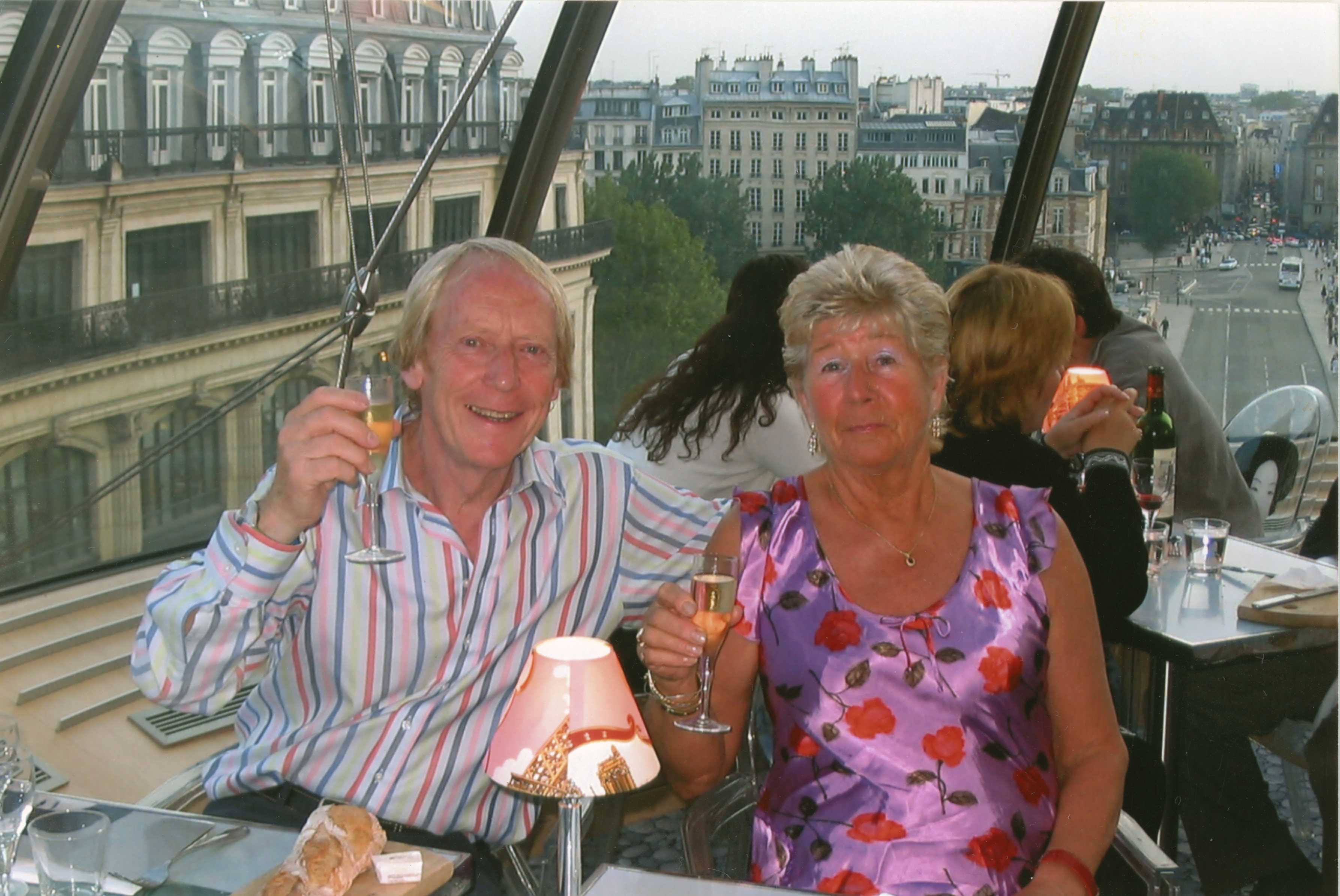 A family photo of Caroline Quibell with her husband Michael 