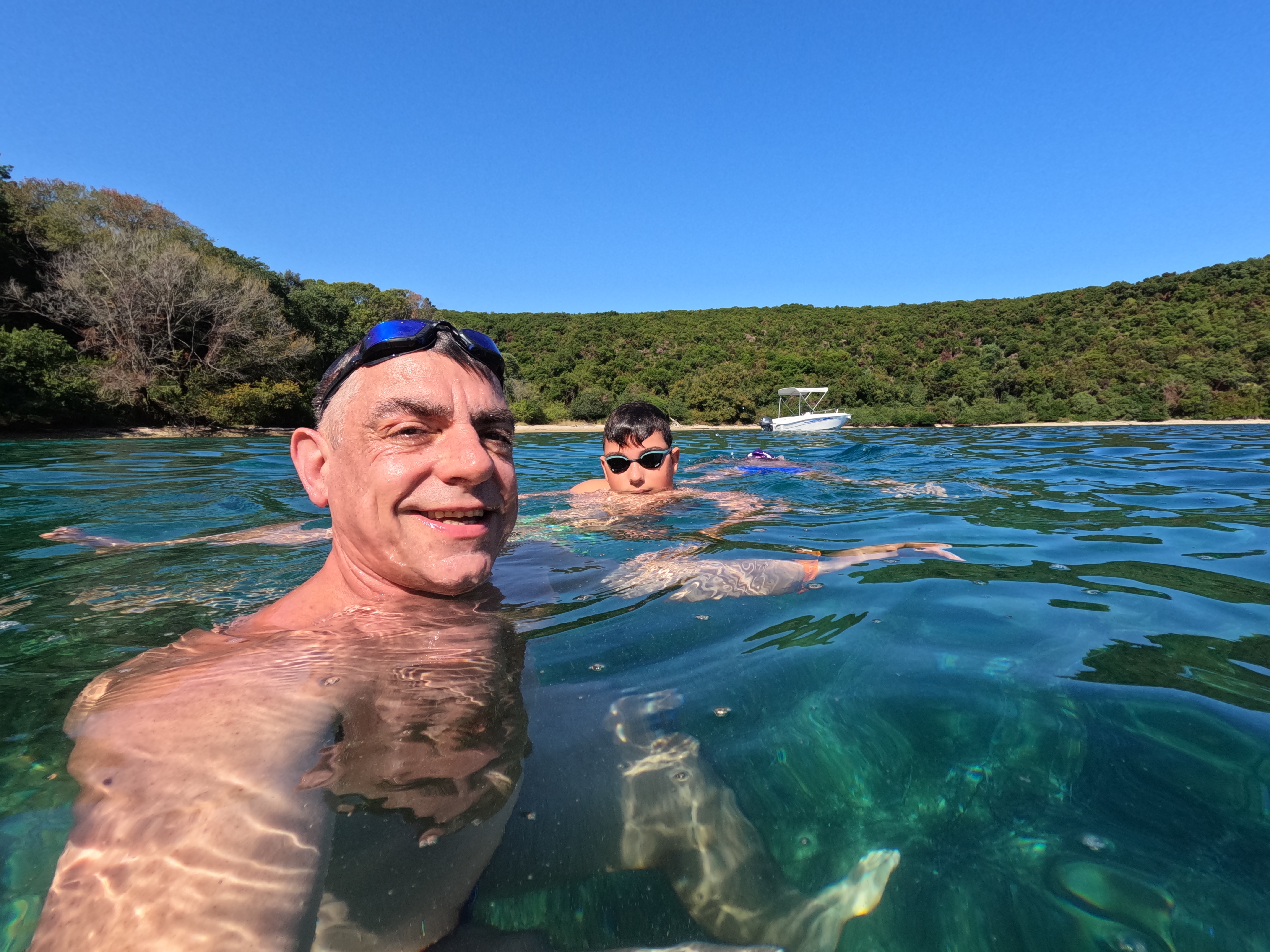 Two people in the water 