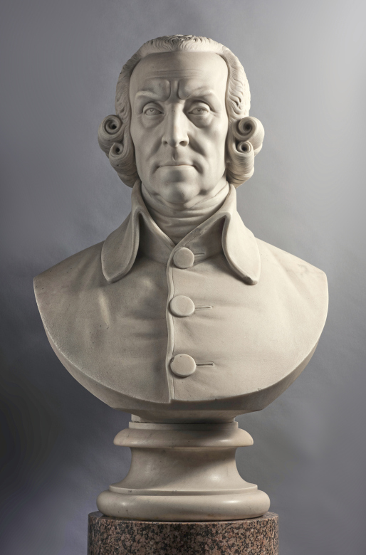A sculpture of Adam Smith