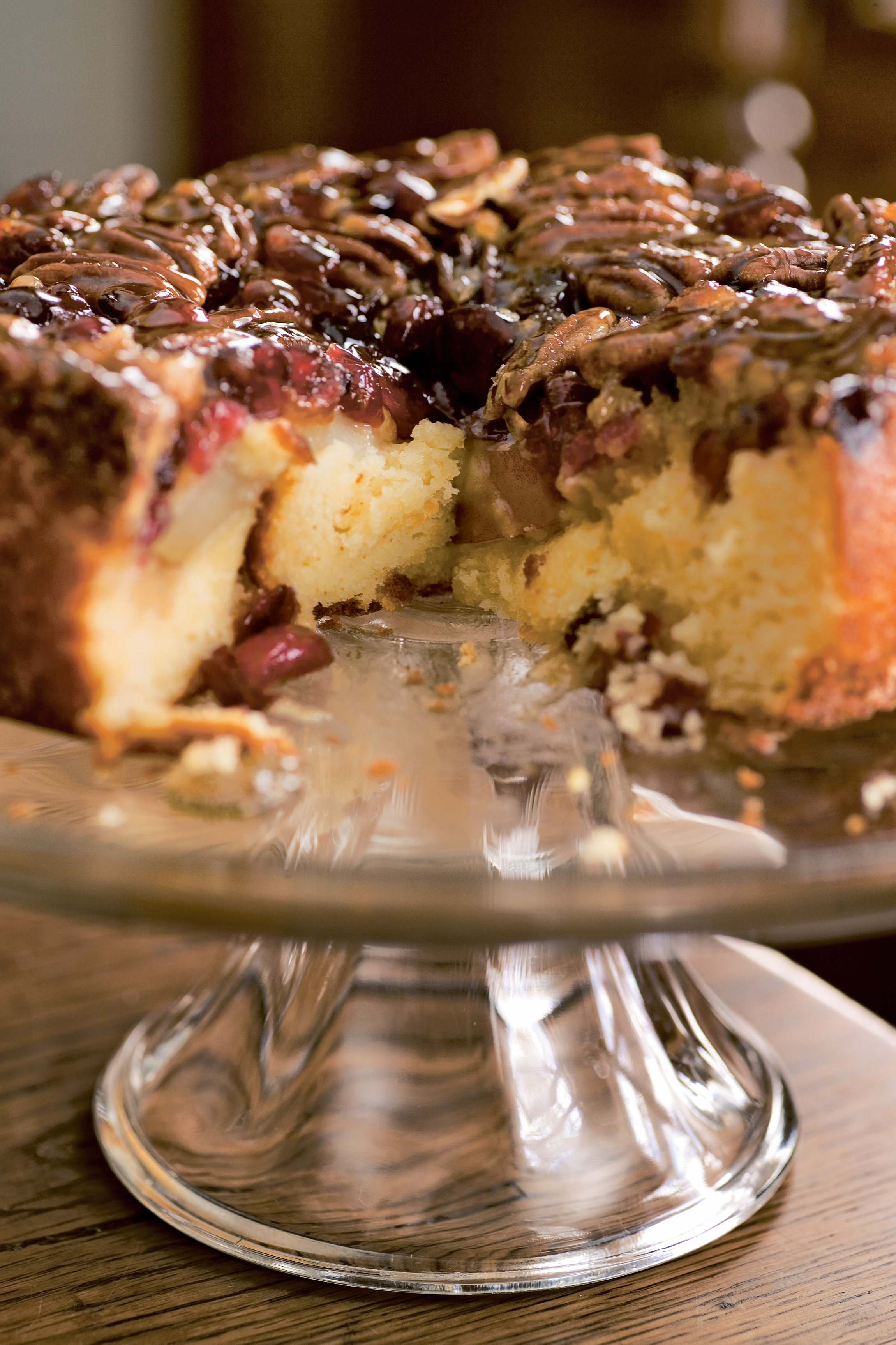 Pecan and pear upside-down cake from Roast Figs, Sugar Snow