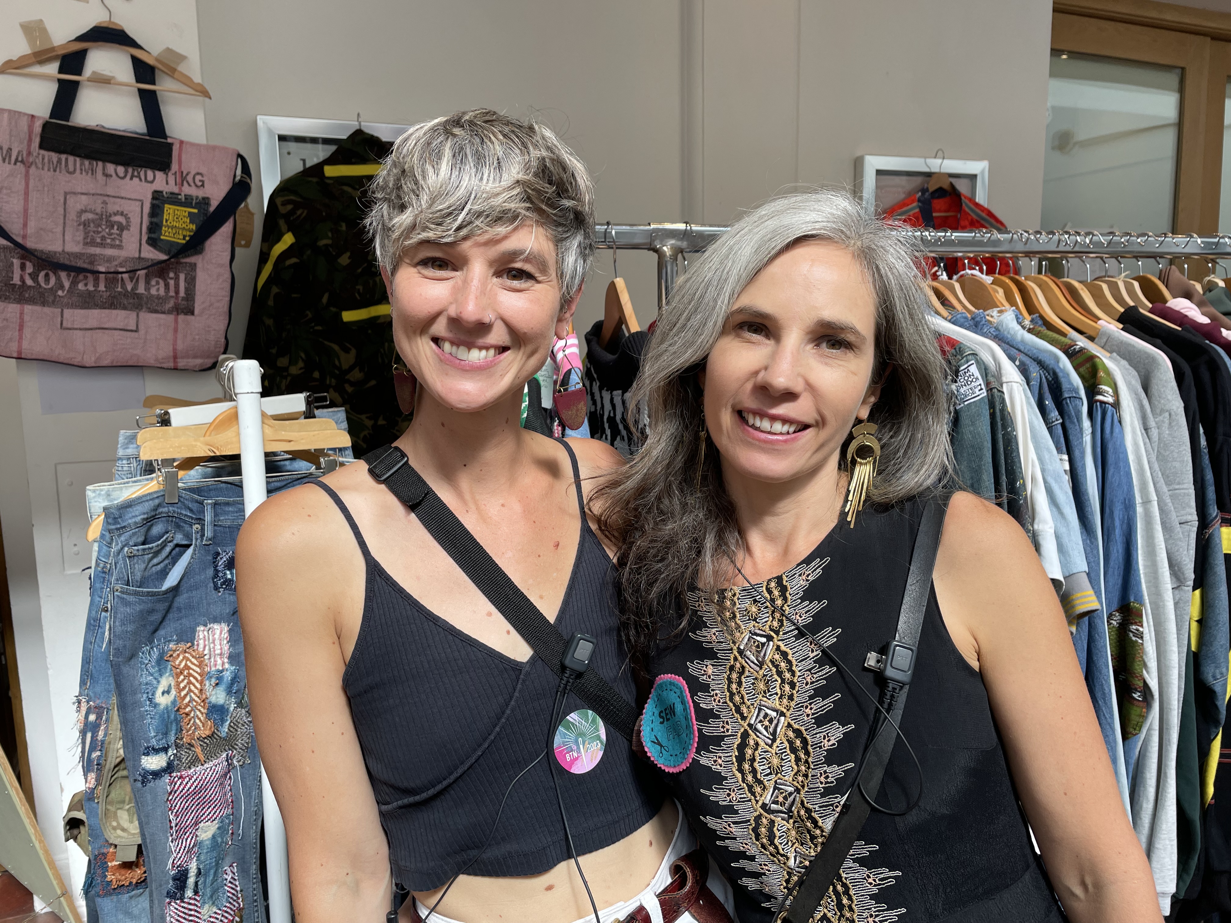Co-organisers of the Brighton hub for Sustainable Fashion Week, Hayley Franco and Susie Deadman