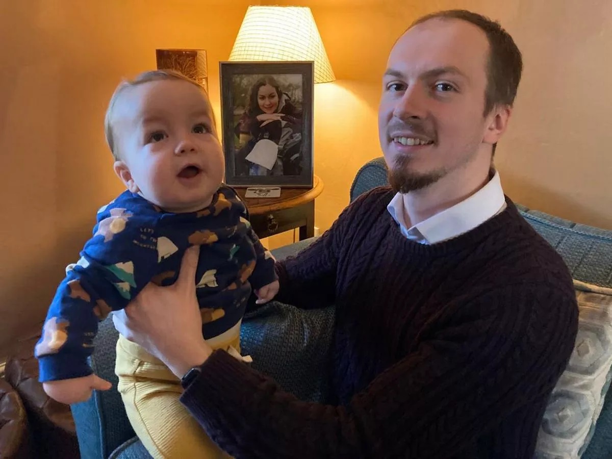 Aaron Horsey with his son, Tim (Aaron Horsey/PA)