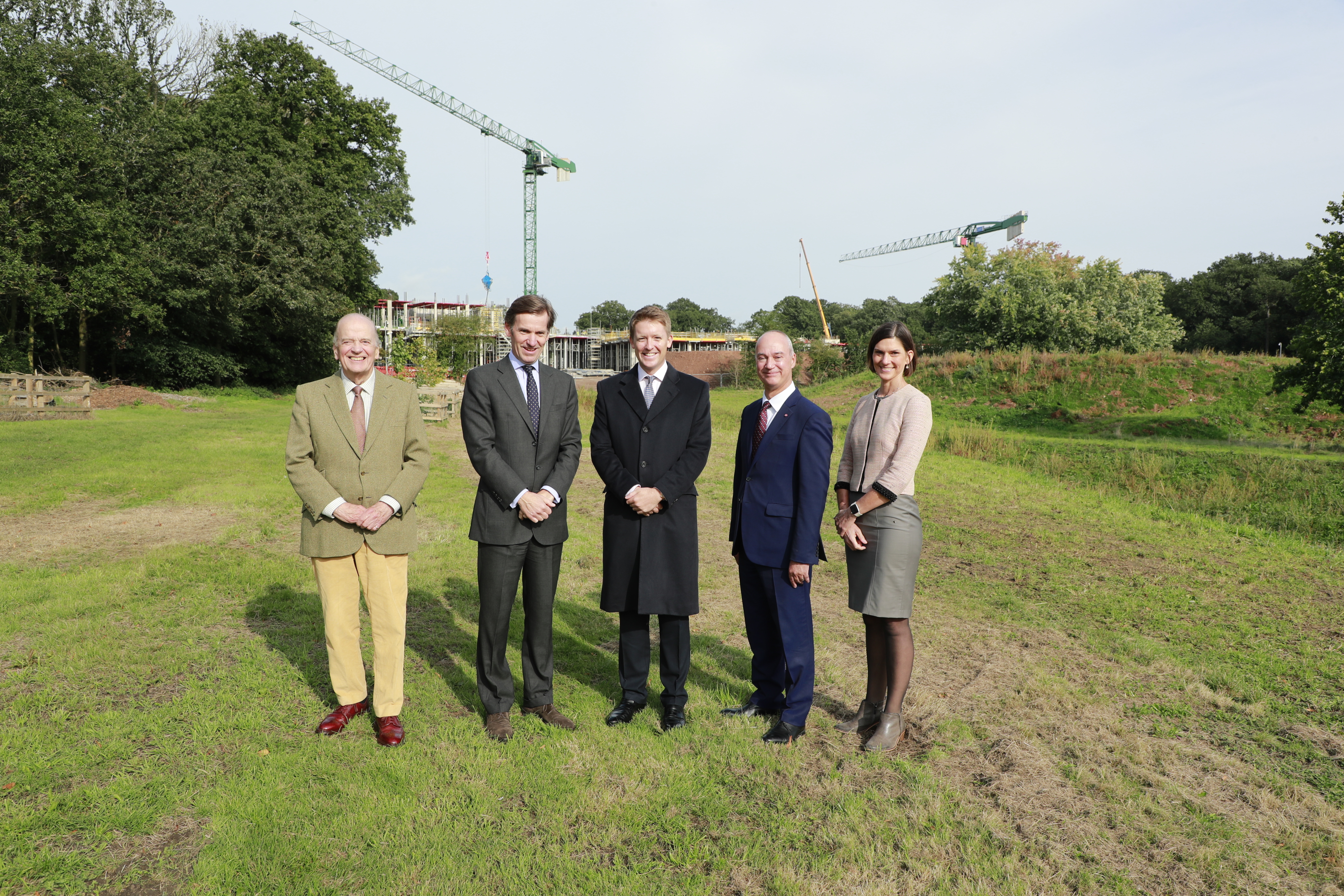 Nick Carver (second right) toured the site on Wednesday (National Rehabilitation Centre/PA)