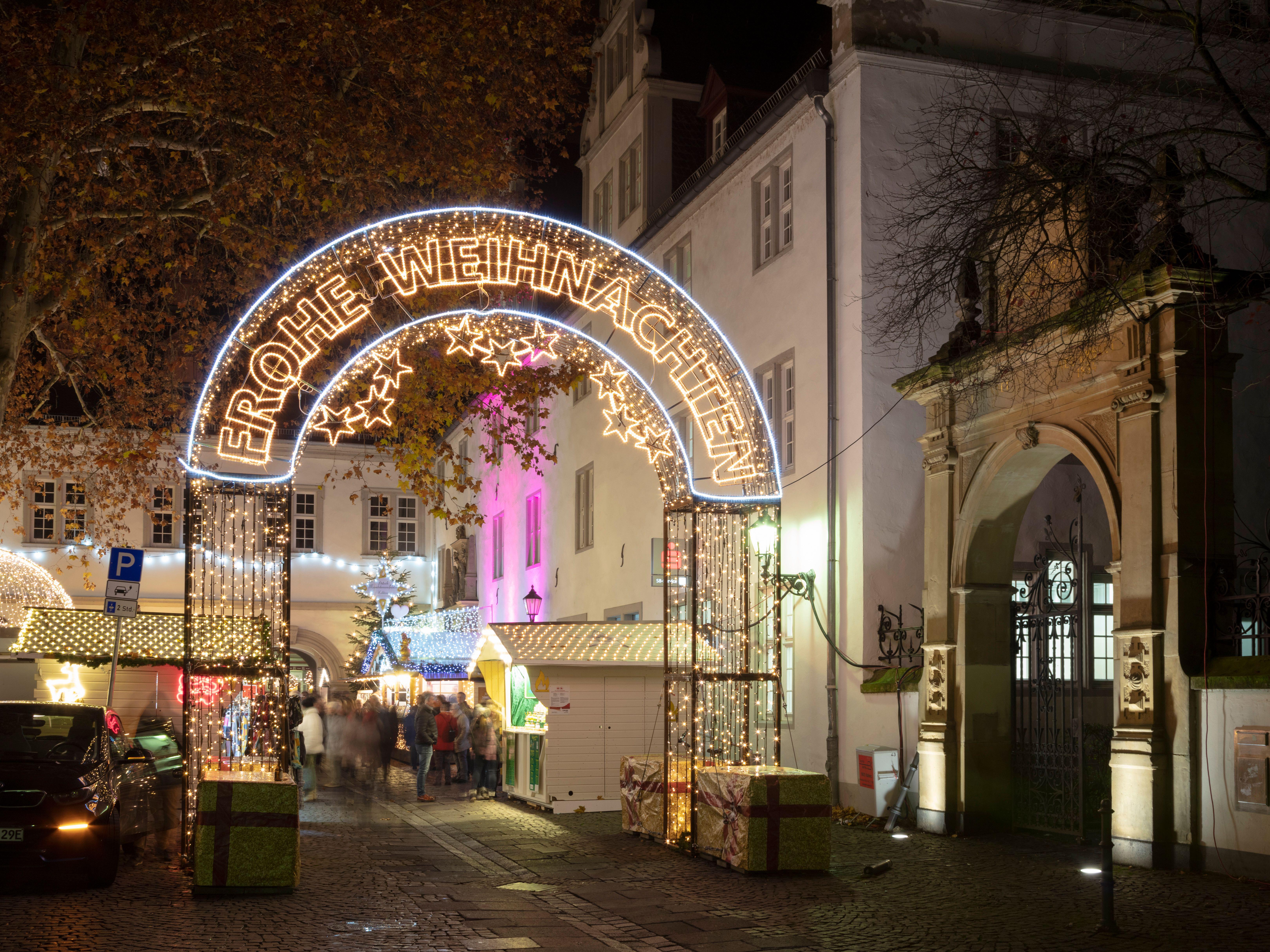 The Christmas market at the Willi-Horter-Platz, Koblenz (Alamy/PA)