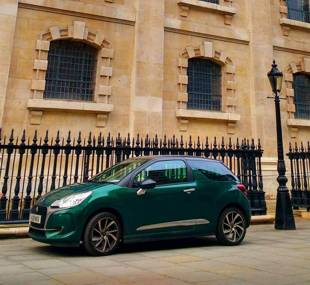 Andrew Miller's dark green Citroen DS 3 vehicle 