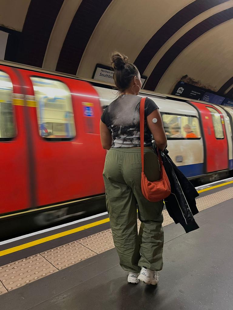 Jasmine Jaffar getting the Tube