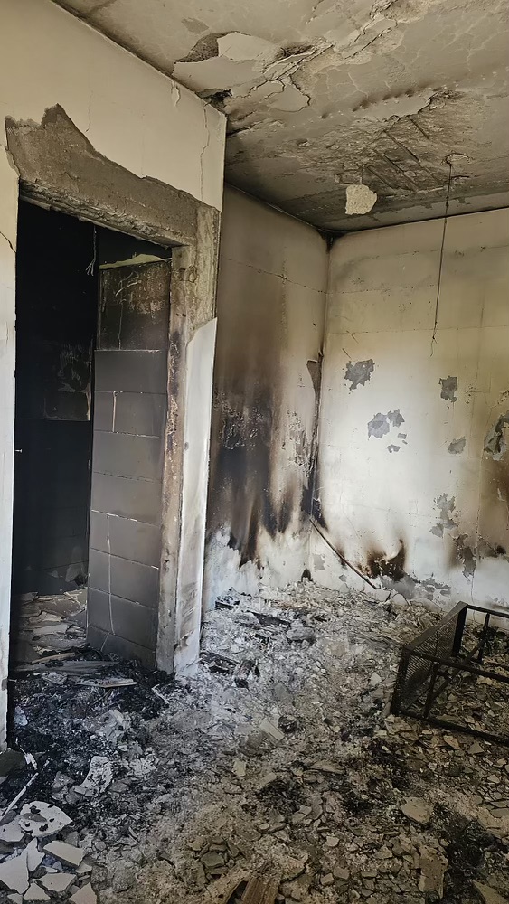Inside of a home which is burnt