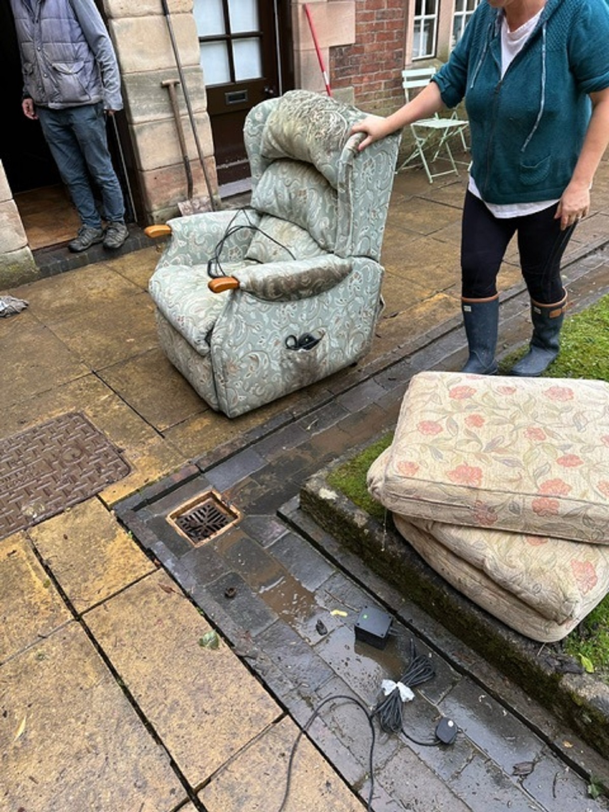 Members of a town in Derbyshire have rallied around a group of elderly residents whose homes were severely damaged by recent floods.