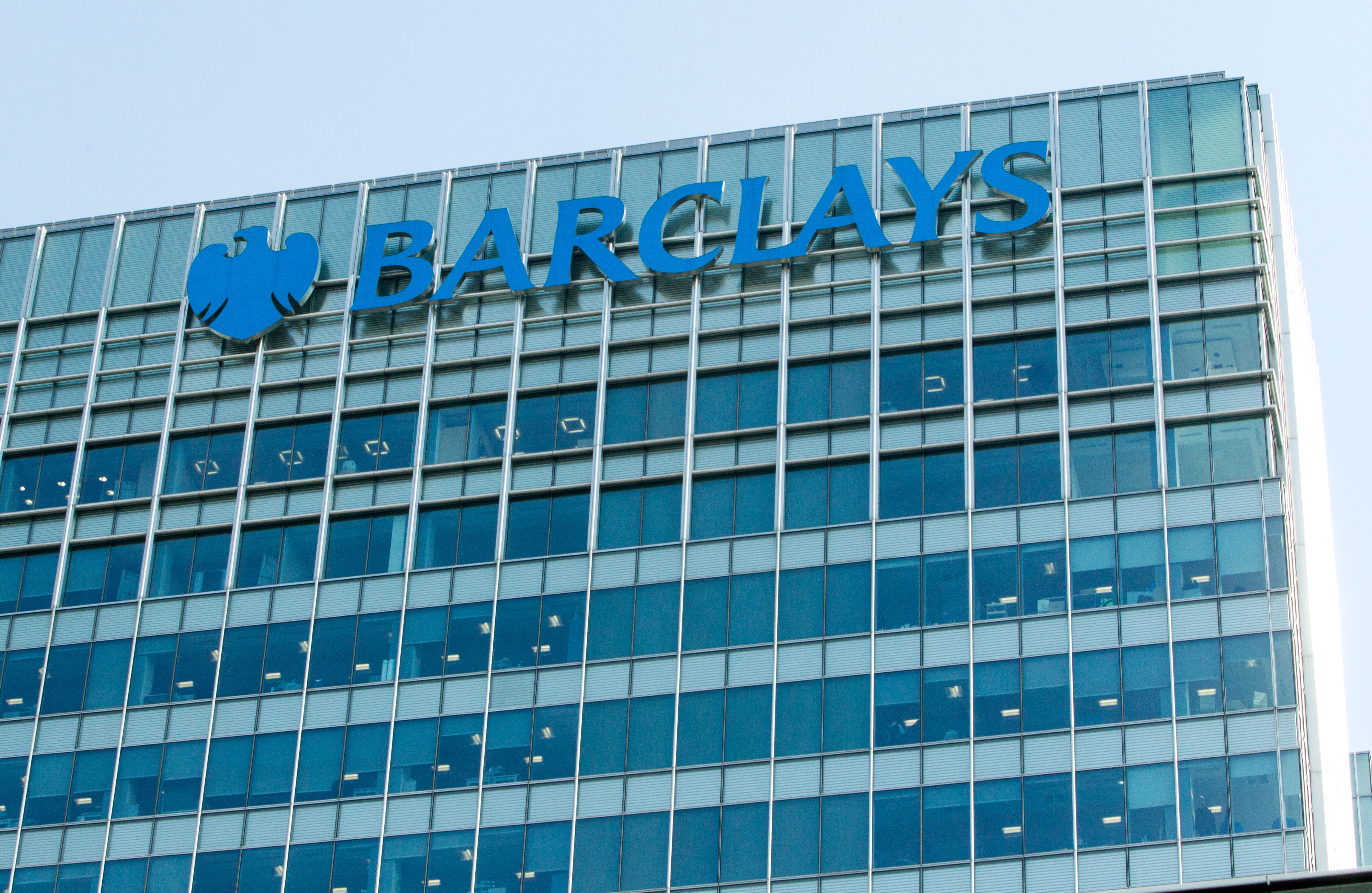 Exterior of Barclays head office in Canary Wharf