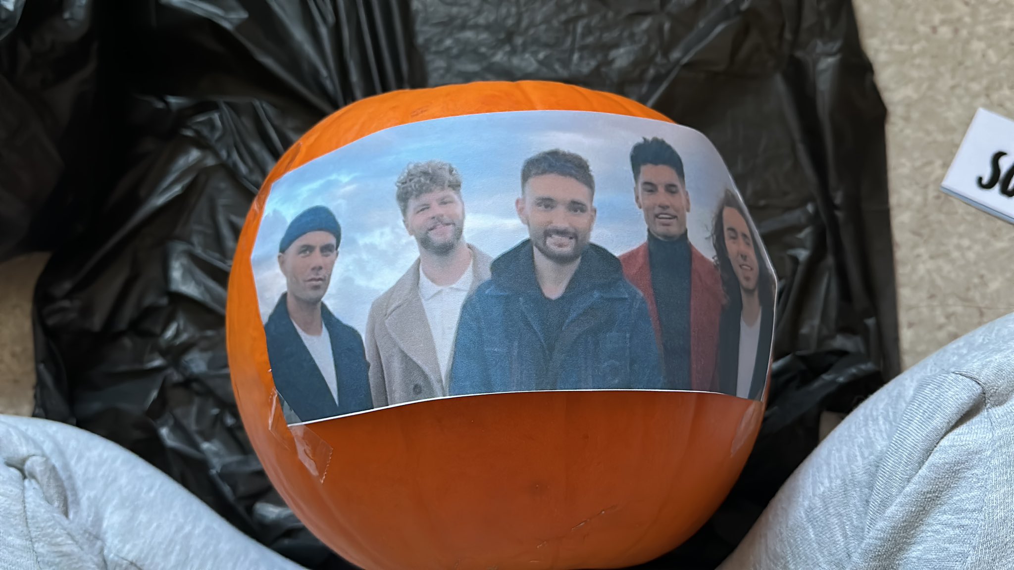 Pumpkin with image on it 