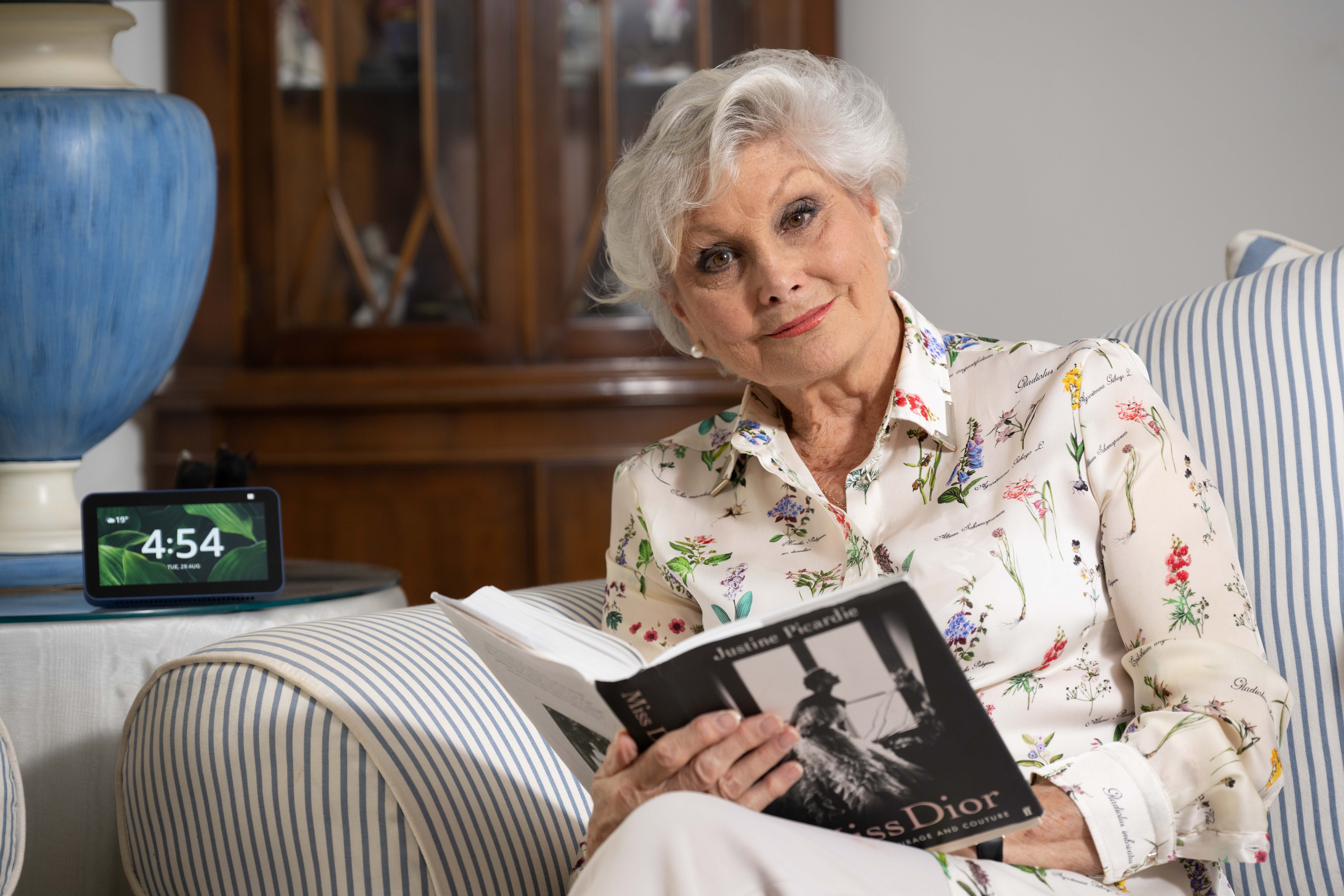 Angela Rippon with her Amazon Echo (James Linsell-Clark/SWNS/PA)
