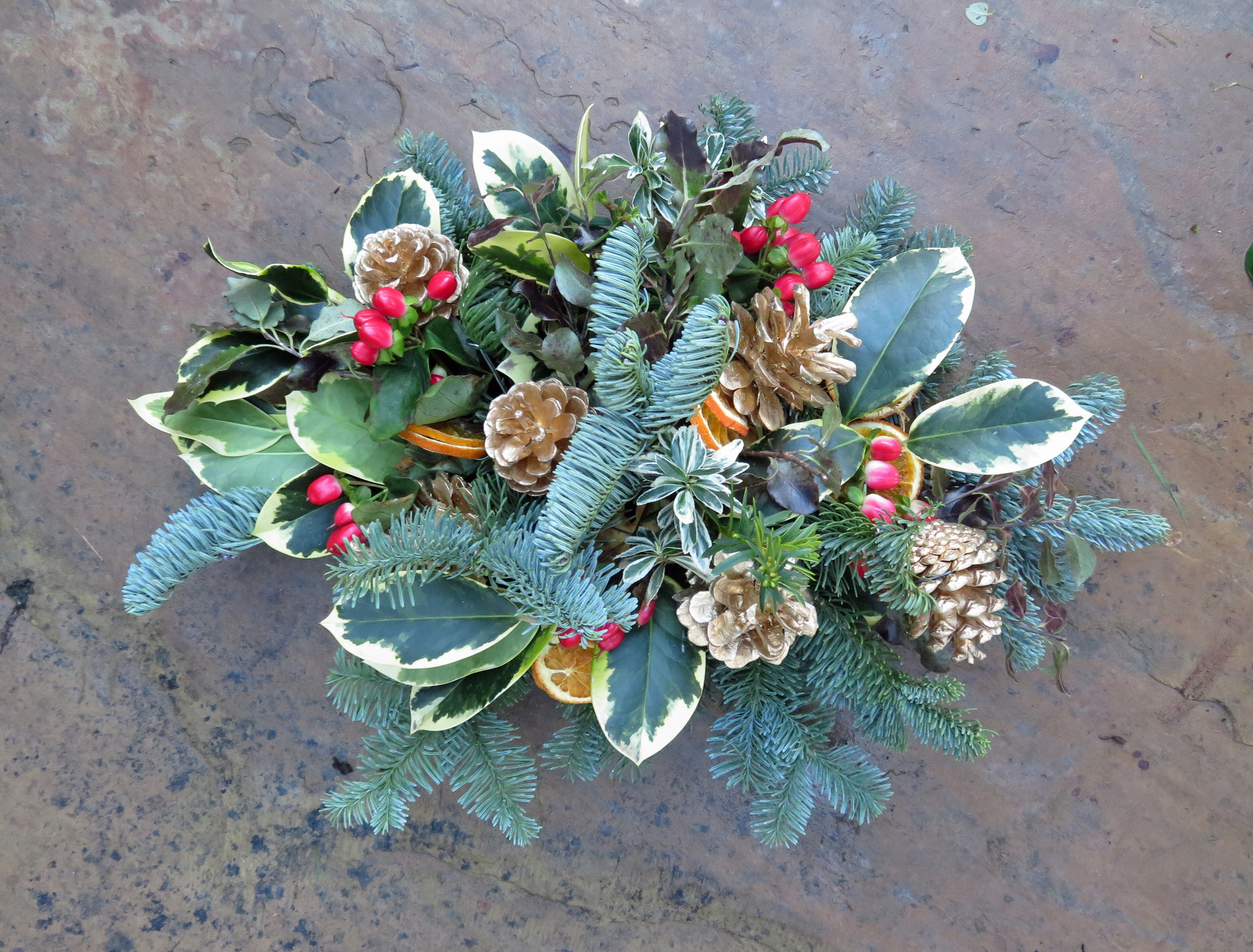 A wreath using a potato as the base (Judith Blacklock/PA)