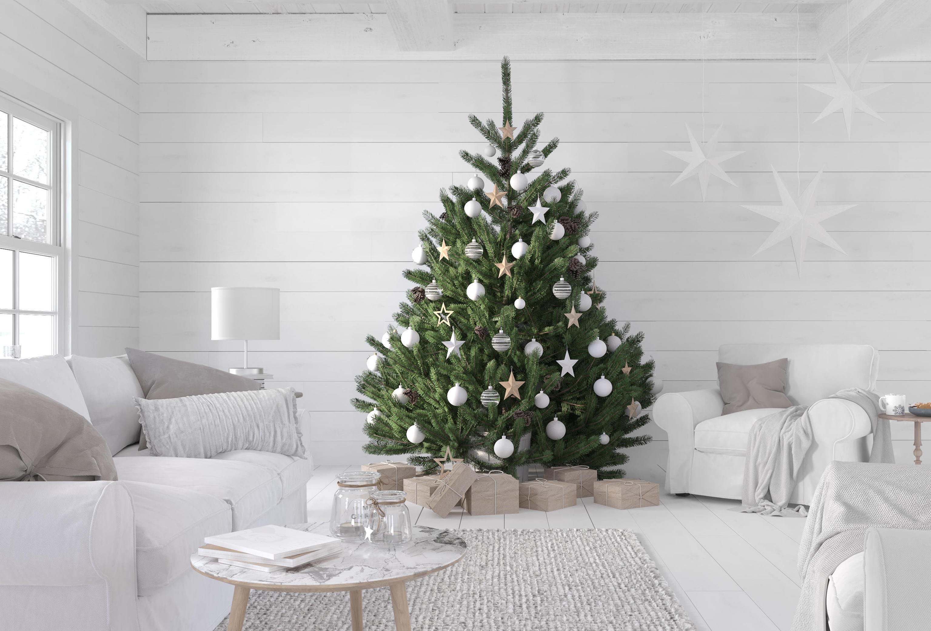 A Scandi-style Christmas tree