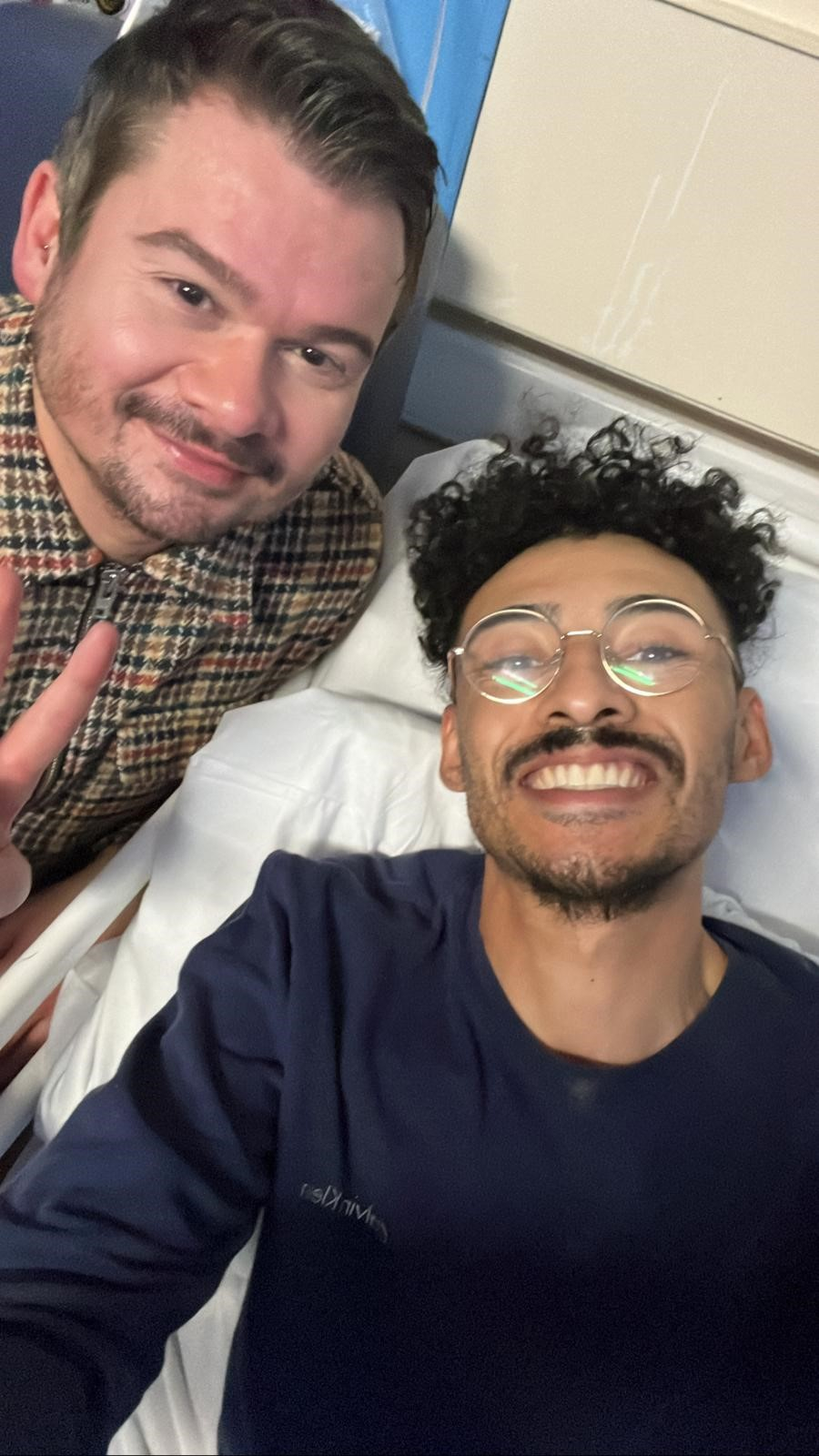 Shakeem with his best friend Kevin