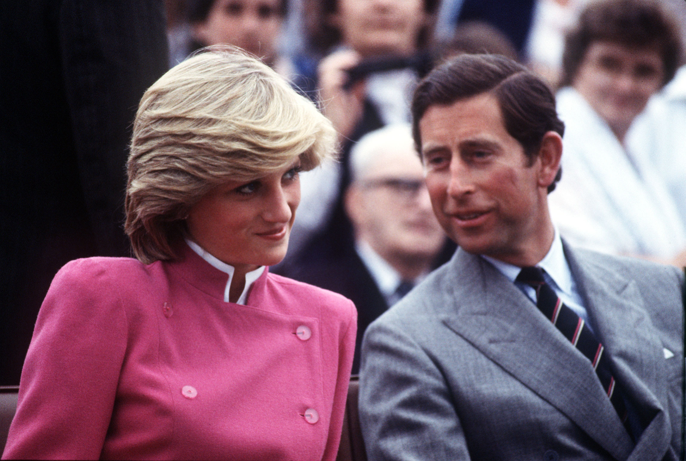 The Prince and Princess of Wales during a visit to Montague, Prince Edward Island, Canada in 1983