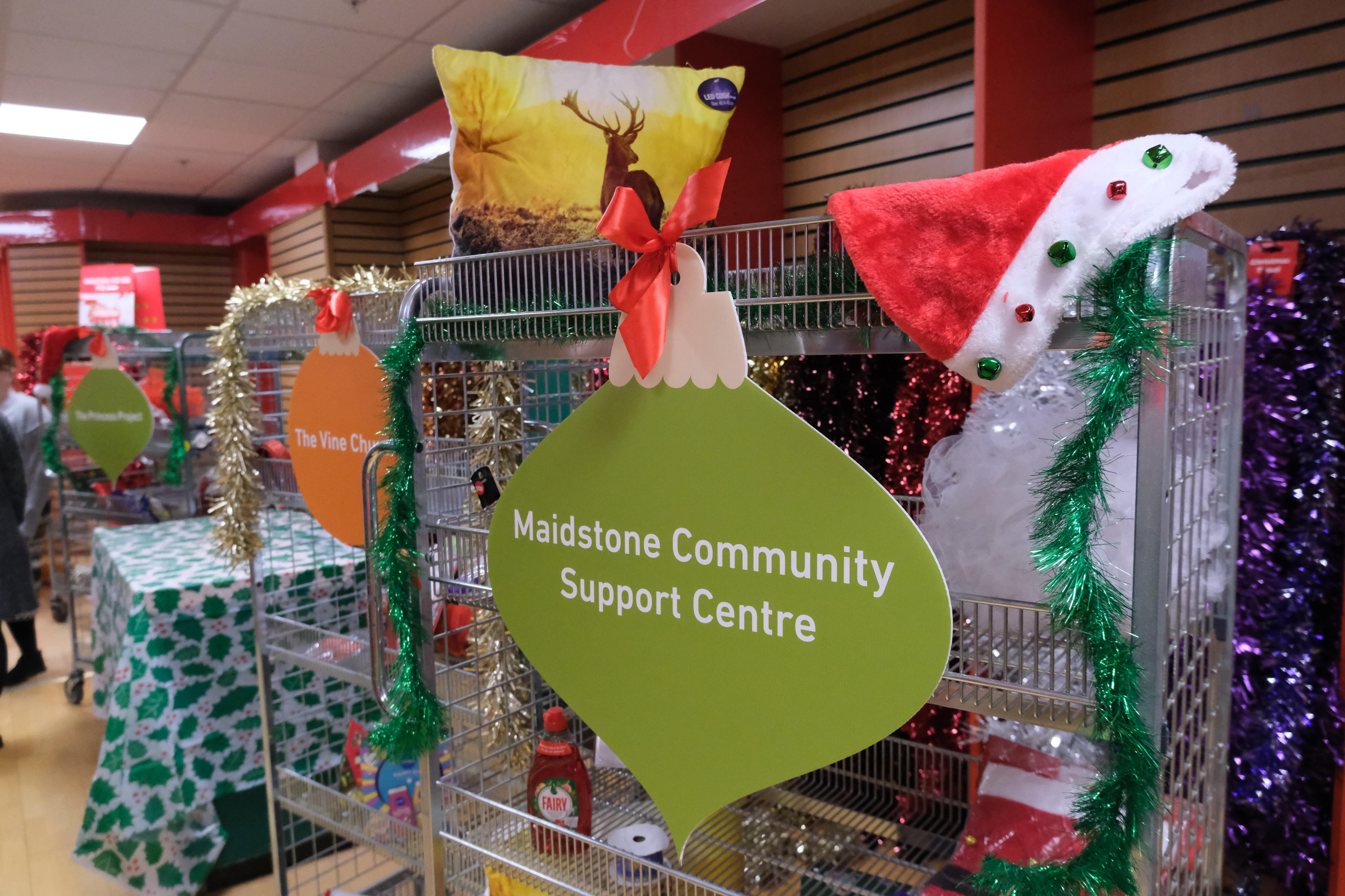 Donation point at the Christmas Donation Hub