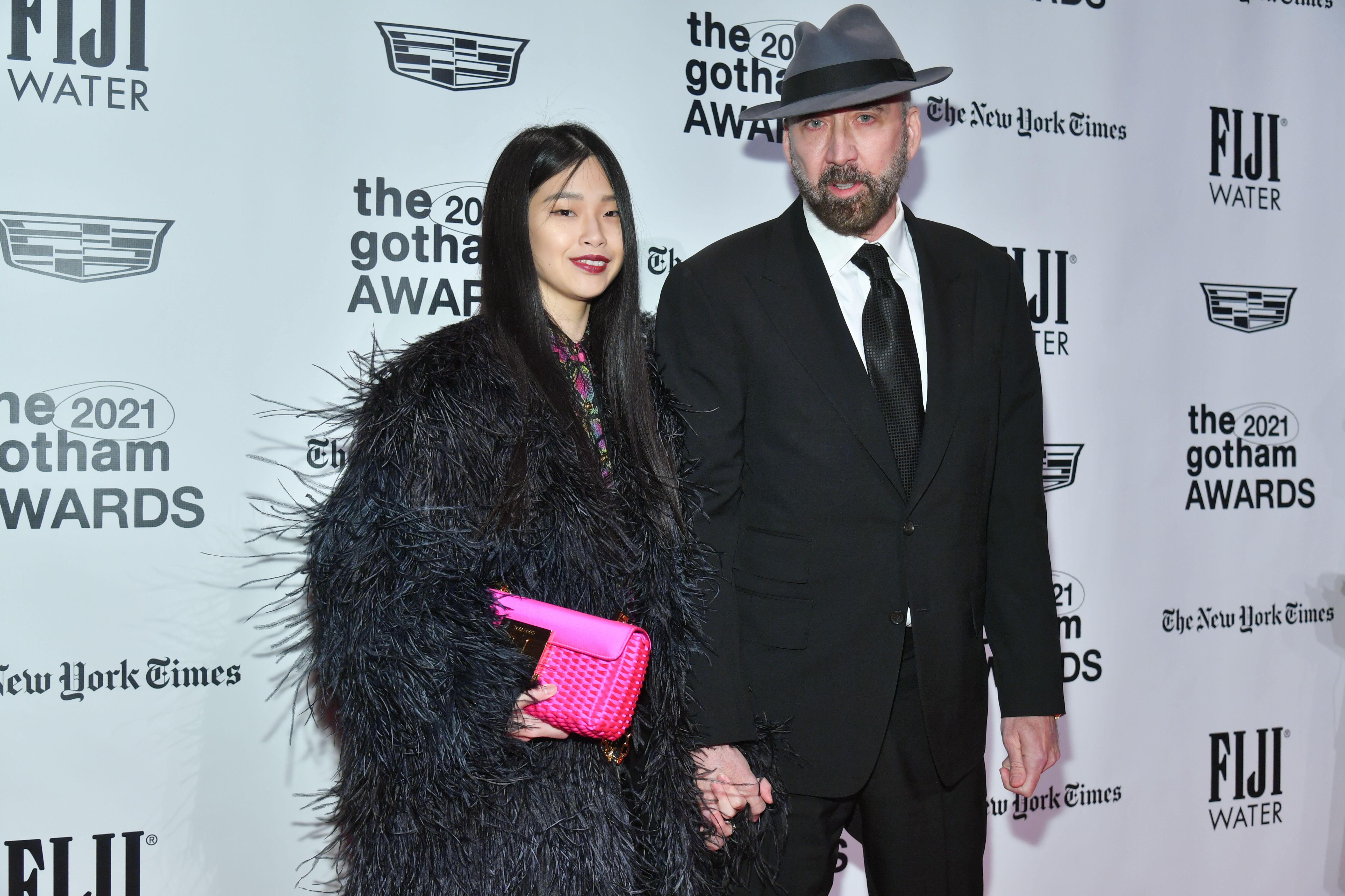 Nicolas Cage with his wife Riko Shibata 