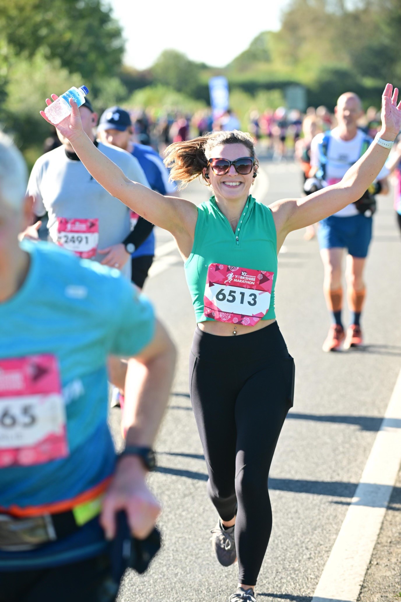 Catherine Leeson during one of her 12 marathons in 2023