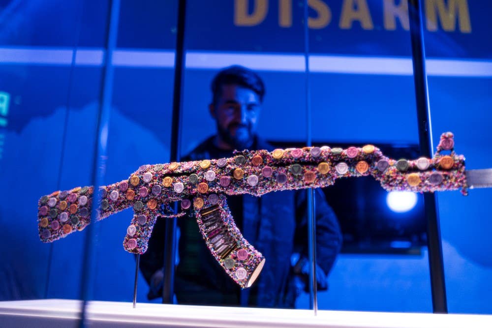Golden AK-47 linked to Saddam Hussein going on display for the first ...