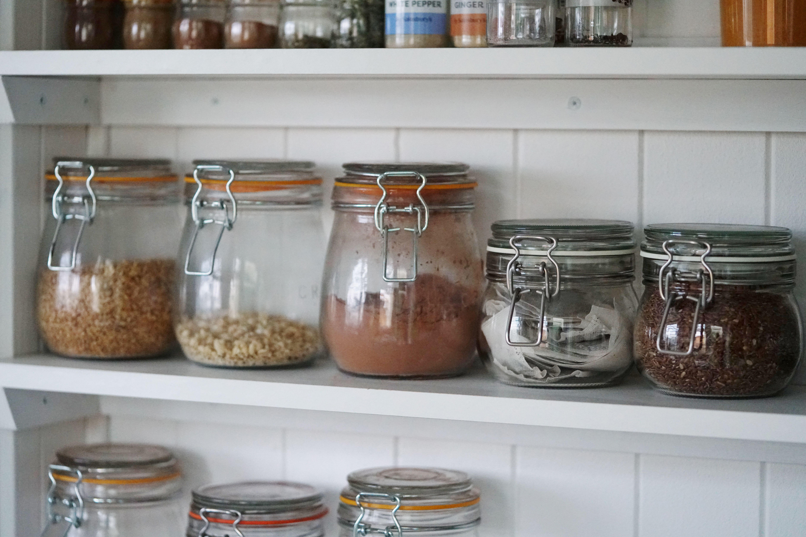 Eco friendly glass storage jars